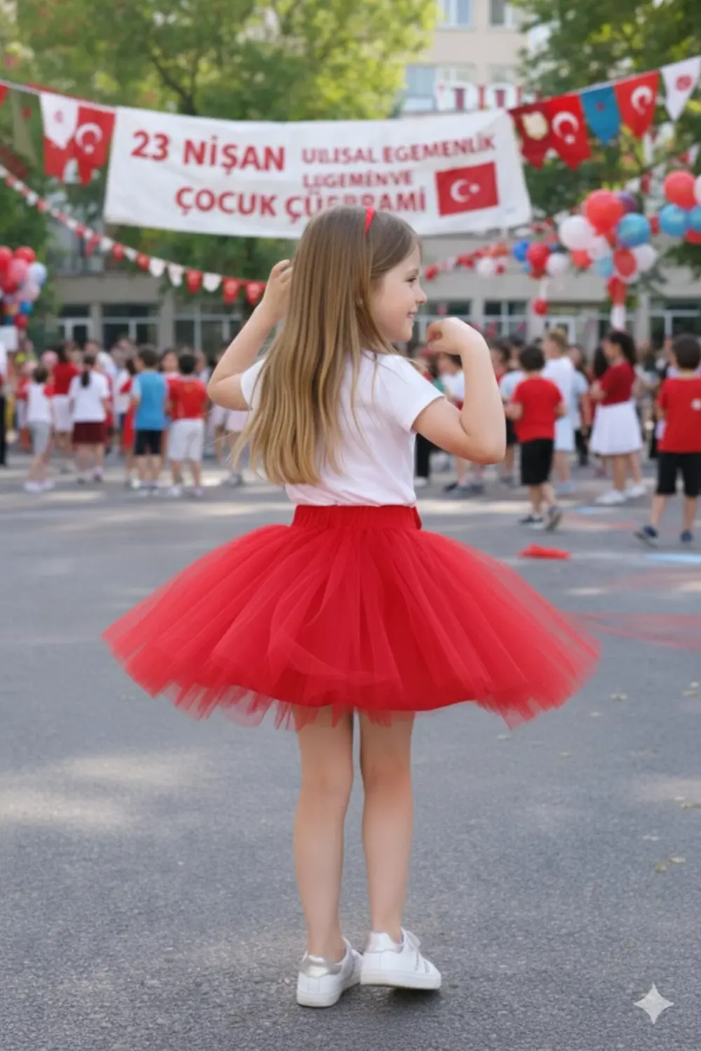 23 nisan - 19 mayıs - 29 ekim gösteri kıyafeti tütü etek