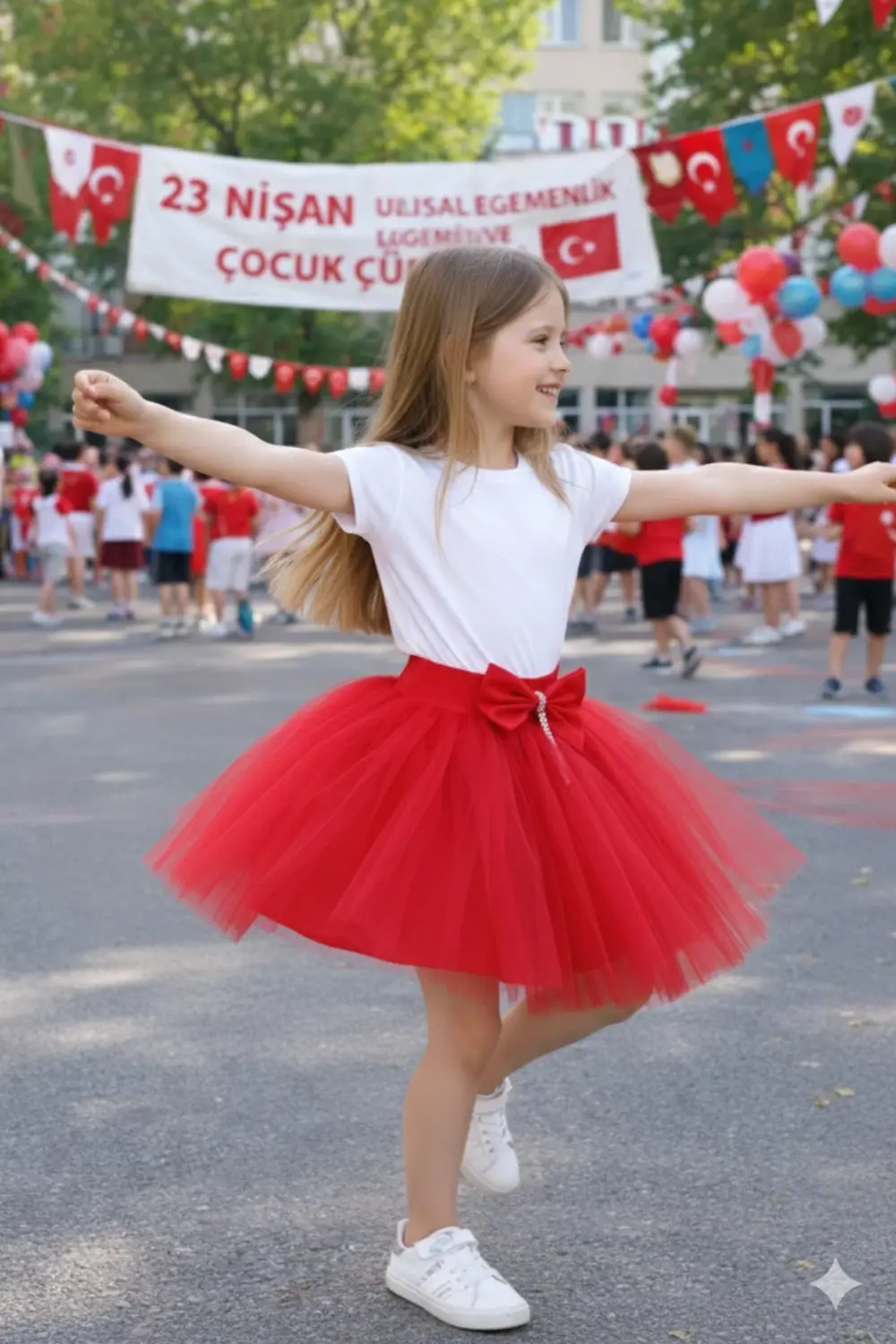 23 nisan - 19 mayıs - 29 ekim gösteri kıyafeti tütü etek