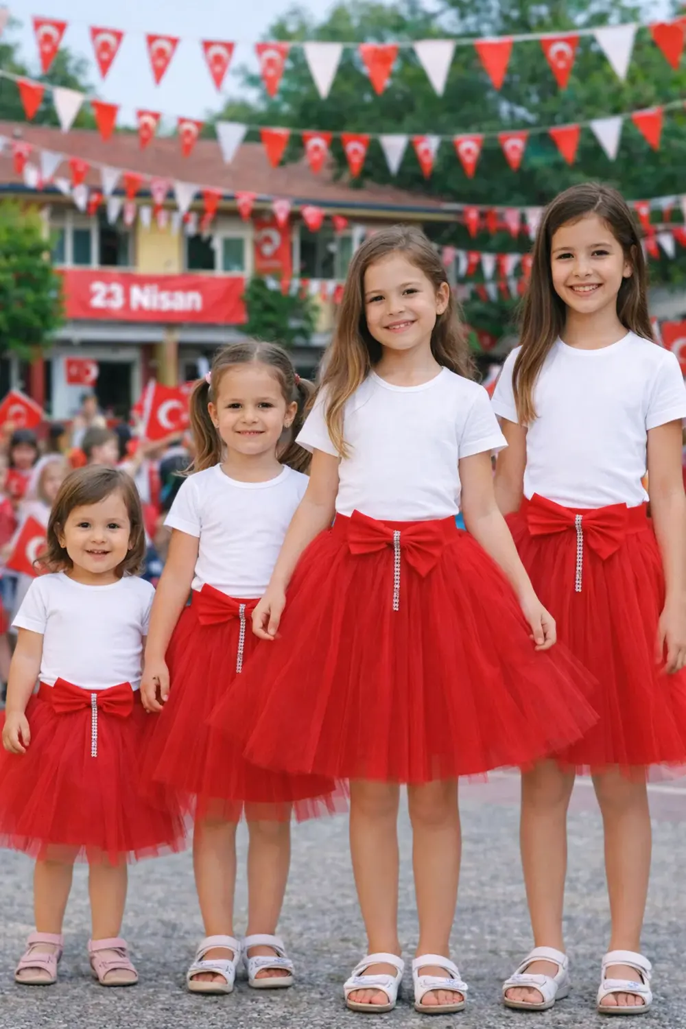 23 nisan - 19 mayıs - 29 ekim gösteri kıyafeti tütü etek