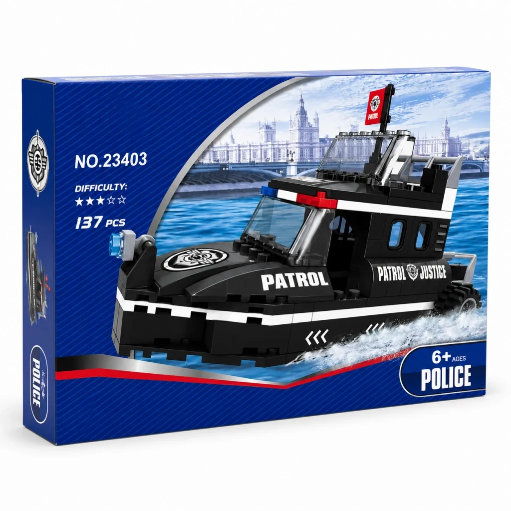 23403 POLİS SETİ 133 PARÇA MİNİ  POLİS BOTU Fiyatı, Yorumları ve Özellikleri