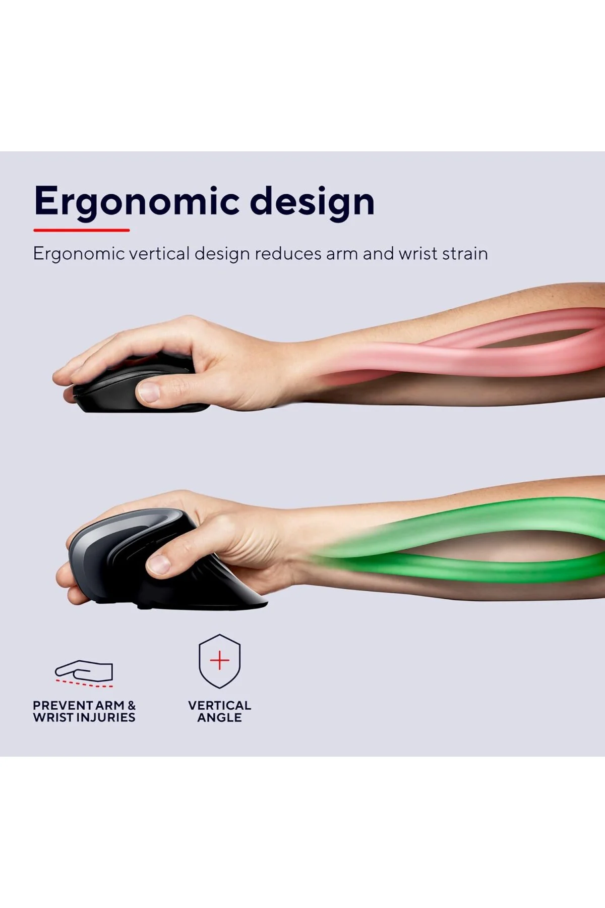 23507 Verro Ergonomik Kablosuz Fare Kablosuz Dikey Fare (60° Dike
