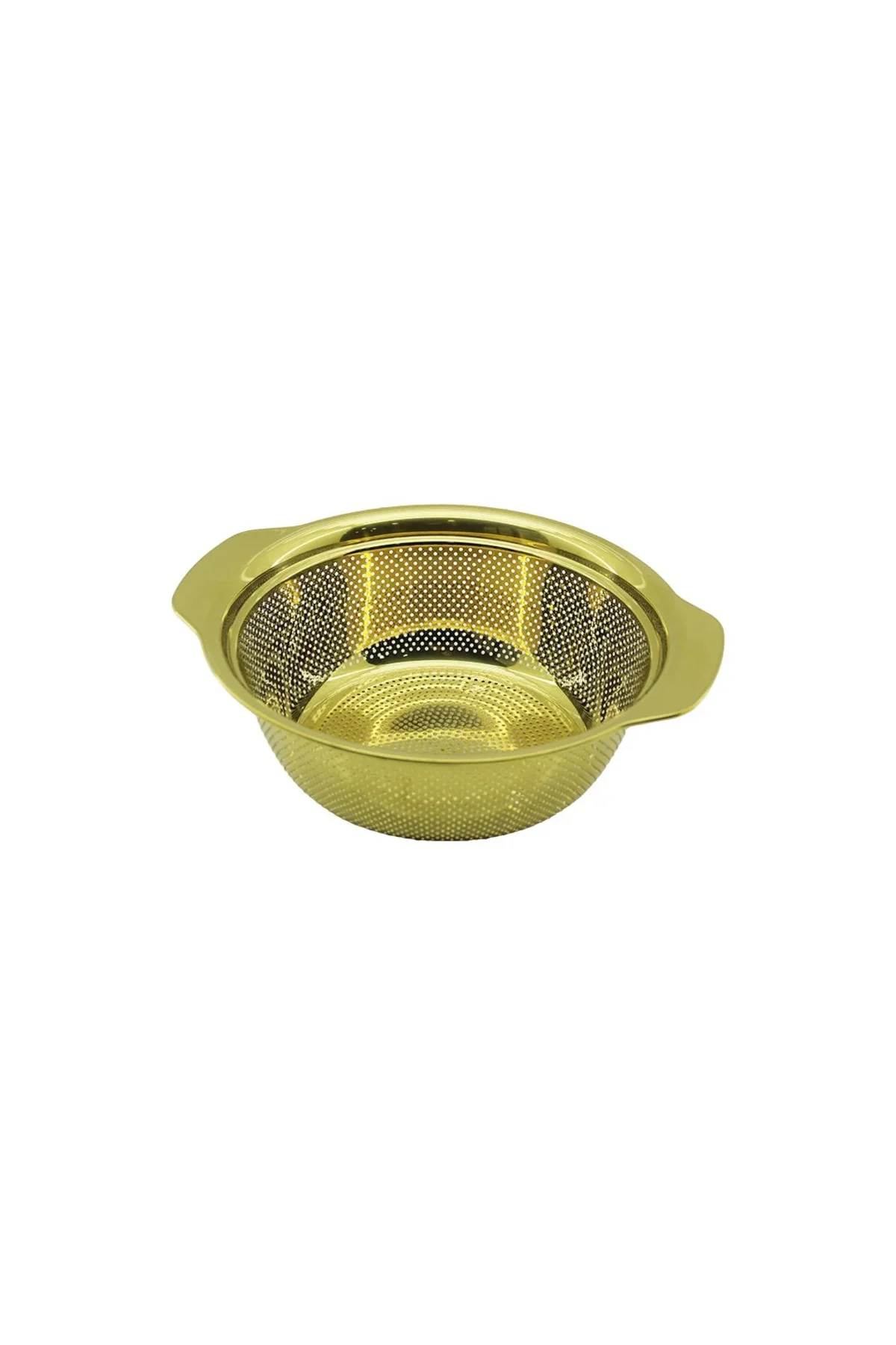 23CM Gold Paslanmaz Metal Sepet Süzgeç Kendinden Kulplu 23CM Gold Paslanmaz Metal Sepet Süzgeç Kendinden Kulplu
