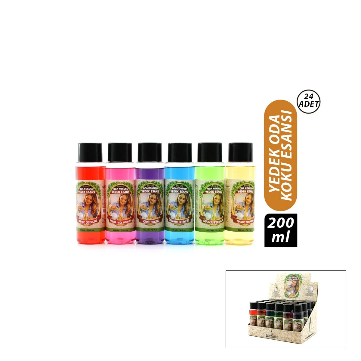 24 Adet 200ml Mix Oda Kokusu Yedek Esans Bx40 Fiyatı, Yorumları ve Özellikleri