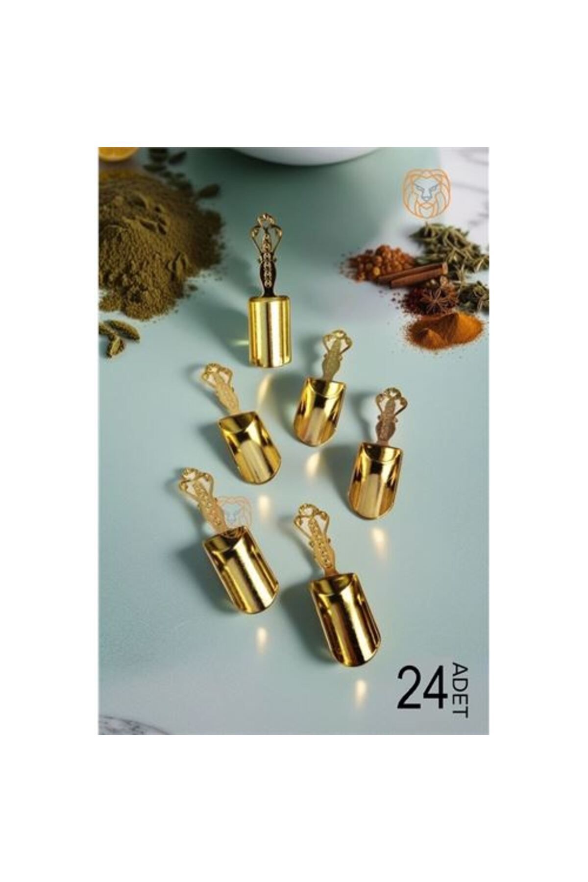 24 ADET Baharat Ölçü Kaşığı Seti Vintage El Yapımı 715869 Toptan Paket