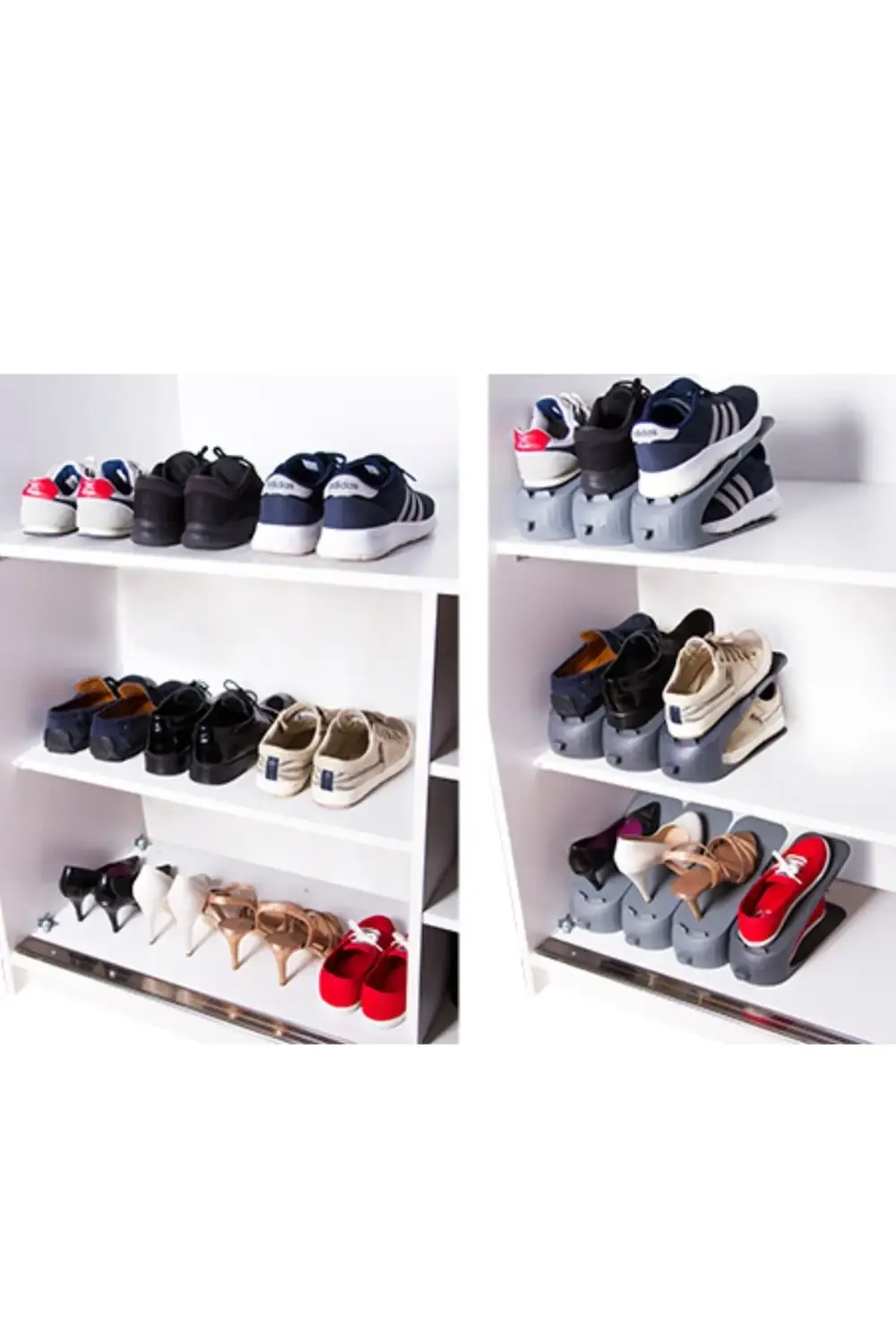 24 Adet Beyaz Ayakkabı Rampası Ayakkabı Düzenleyici Organizer