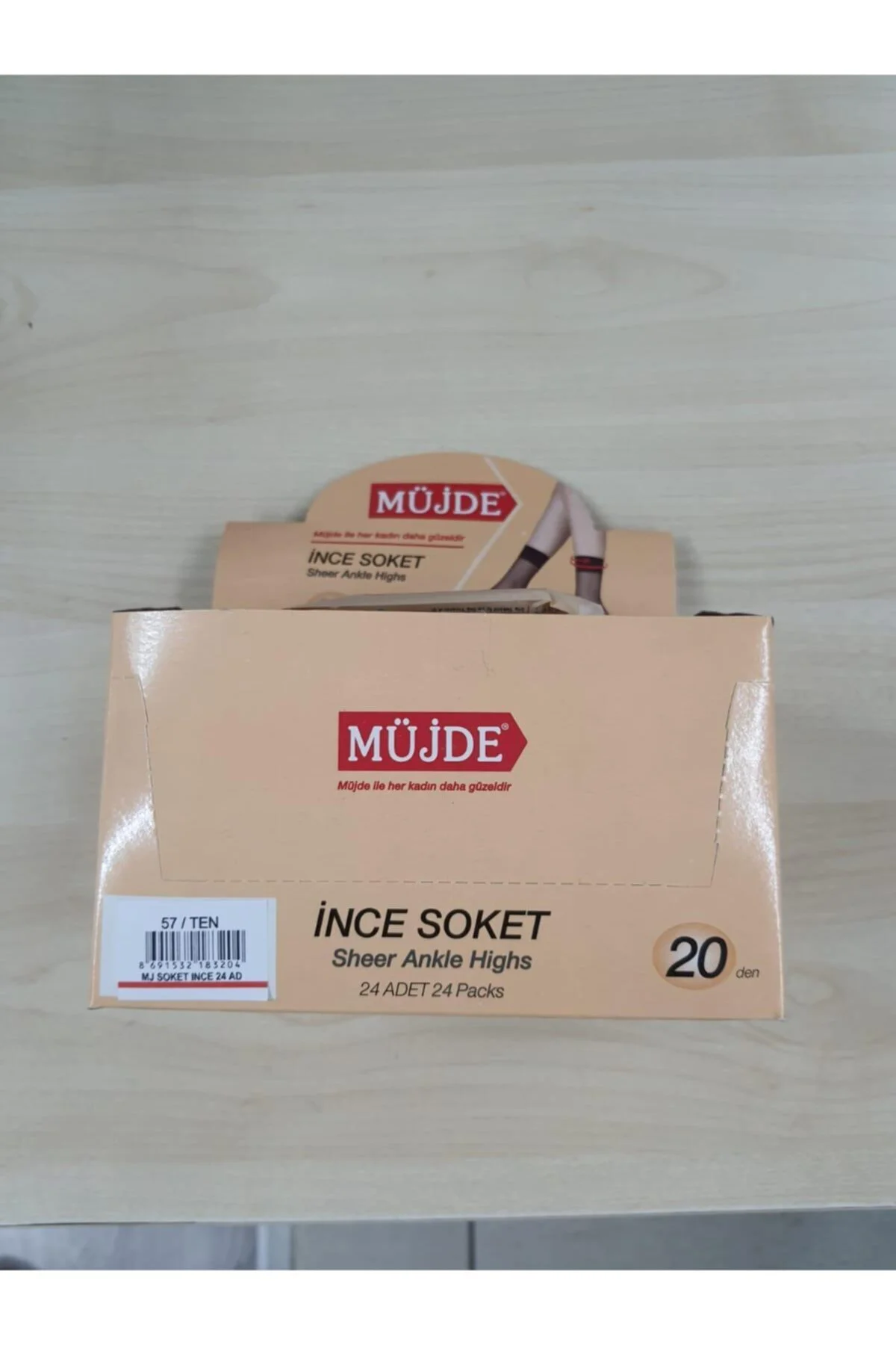 24 Adet Ince Soket Çorap - 20 Denye Ince Soket Bayan Çorap