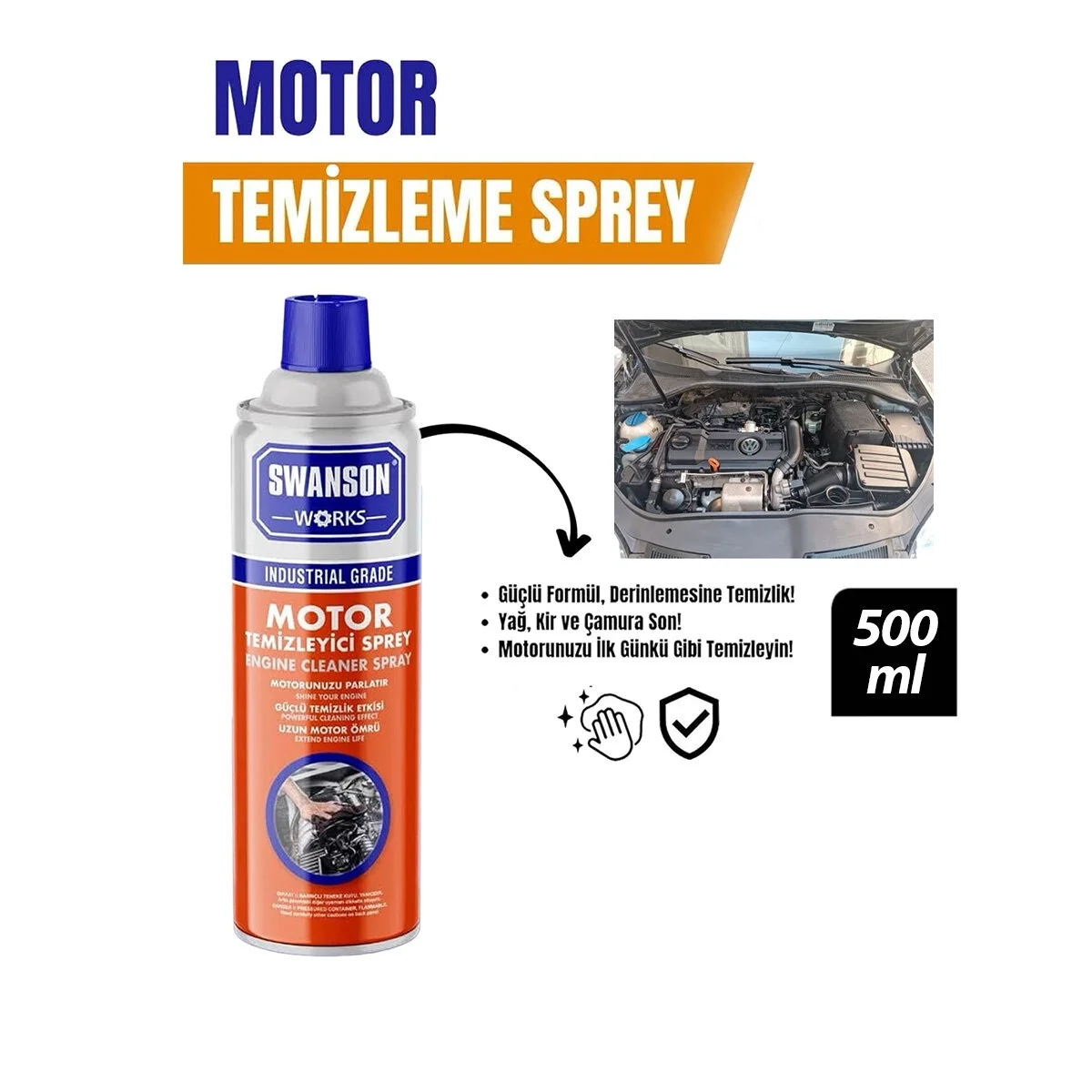 24 Adet Motor Temizleme Sprey 500 Ml Bx40 Fiyatı, Yorumları ve Özellikleri