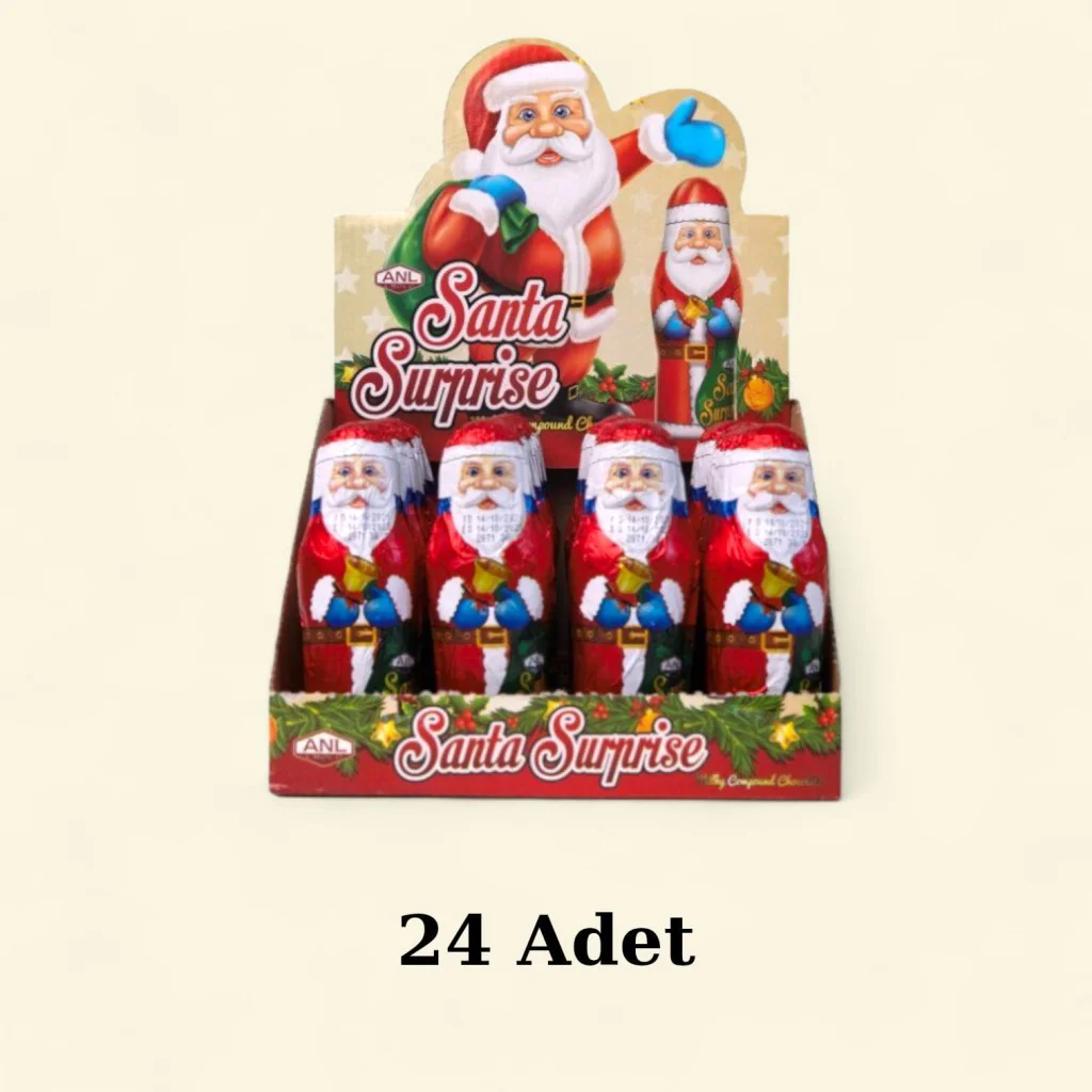 24 Adet Noel Baba Figür Çikolata