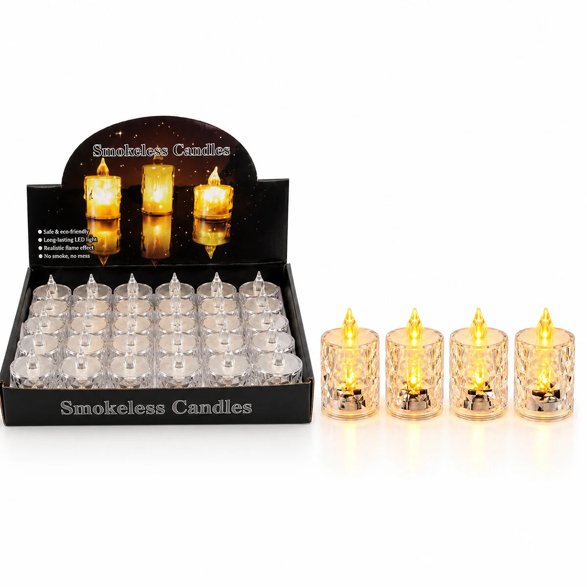 24 Adet Orta Boy Pilli Kristal Mika Led Mum Çap : 3.8CM Yükseklik : 6.9CM İ10-016 24 Adet Orta Boy Pilli Kristal Mika Led Mum Çap : 3.8CM Yükseklik : 6.9CM İ10-016