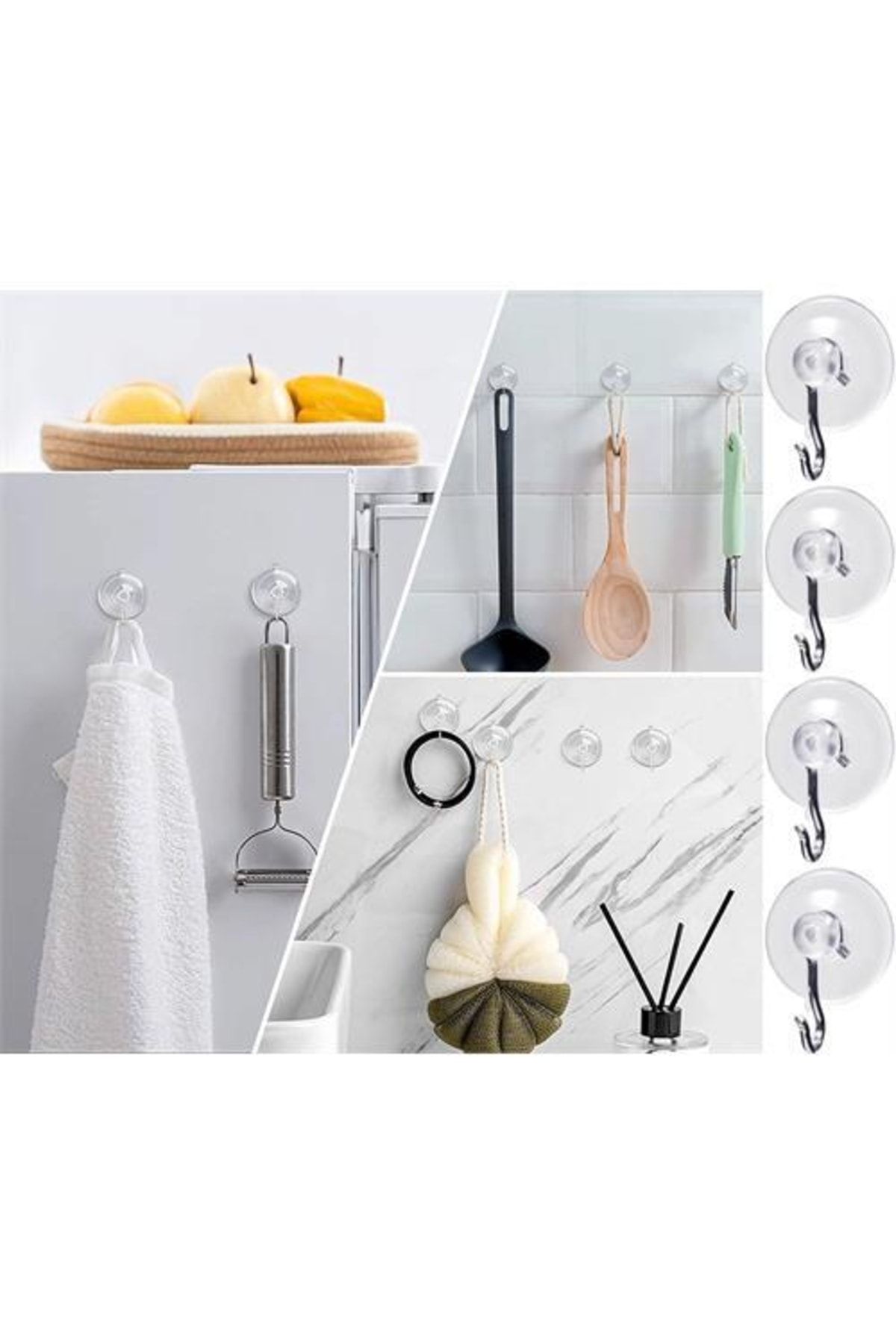 Homecare 24 Adet Rocky Metal Kancalı Askılı Vantuz 716117