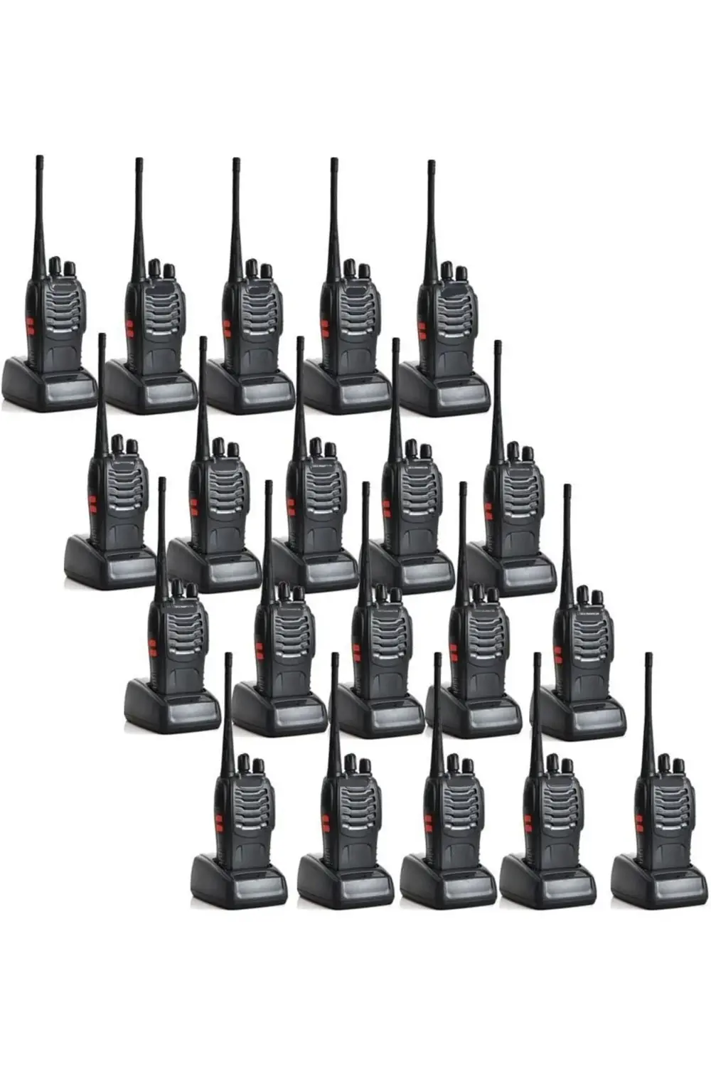 24 Adet Siyah Pratik Kullan Telsiz Depo Haberleşme Pmr Lisanssız