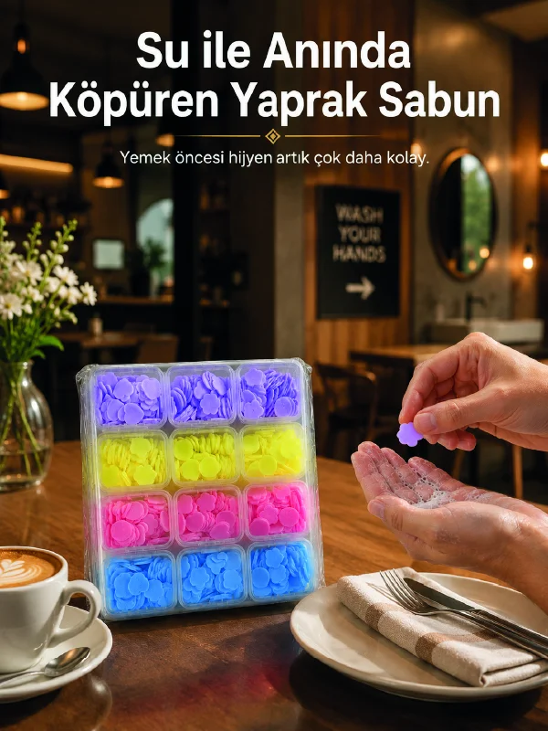 24 Adet Taşınabilir Yaprak Sabun Kutusu