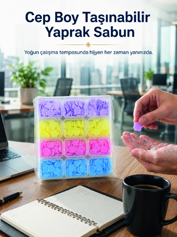 24 Adet Yaprak Sabun ile Pratik Hijyen