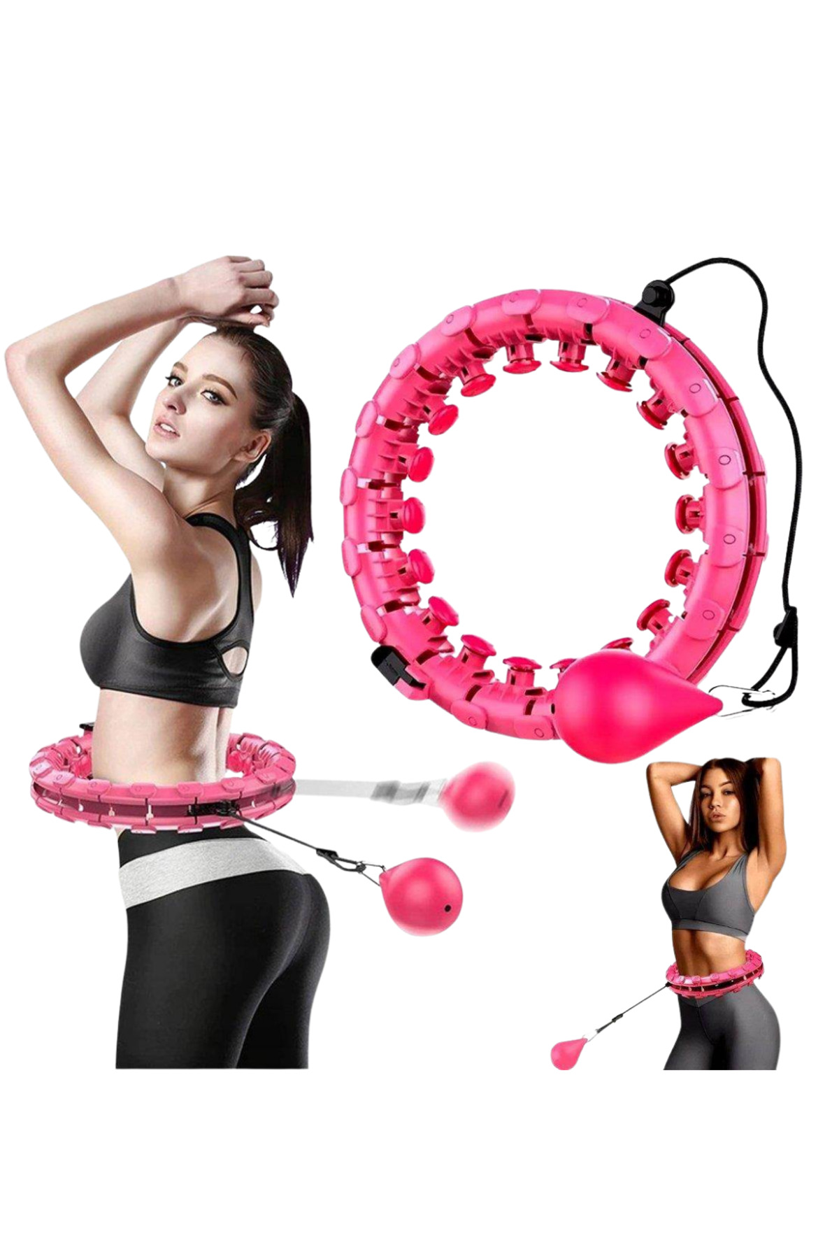 24 Bölüm Akıllı Hula Hoop Bel Masajlı Düşmeyen Spor Çemberi - Lis