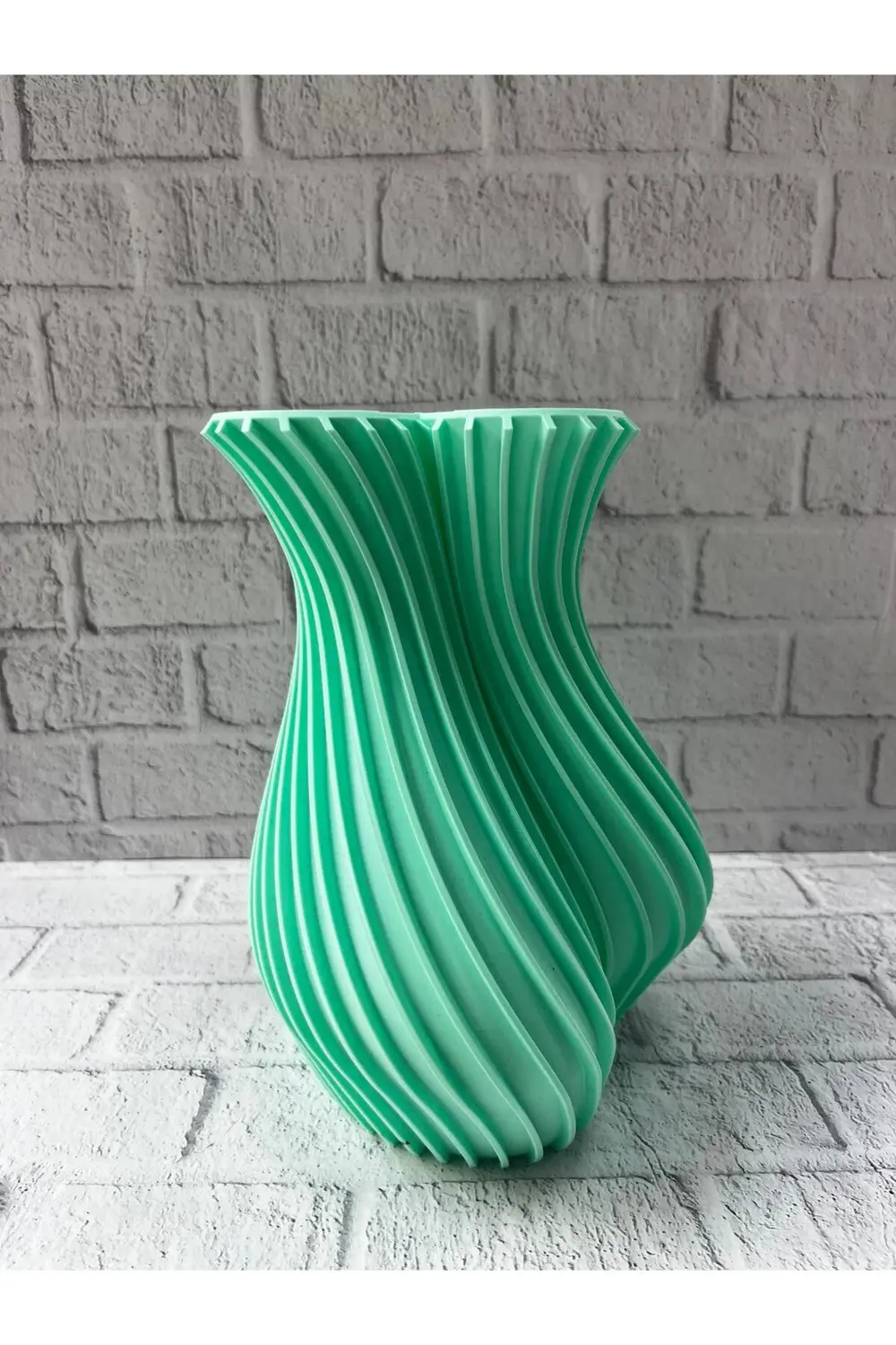 24 Cm Turkuaz Kalp Formlu Büyük Boy Vazo Es Dekor Ürünü