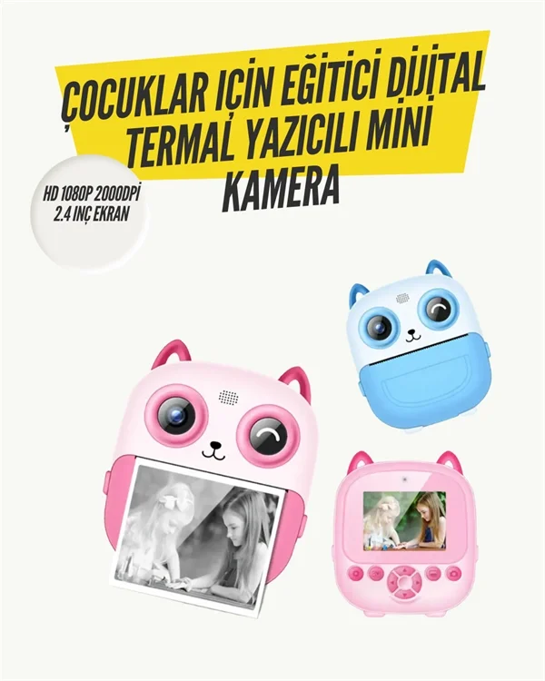 2.4” Ekranlı Mini Kamera – 1080p Kayıt + Mürekkepsiz Yazdırma Fiyatı, Yorumları ve Özellikleri