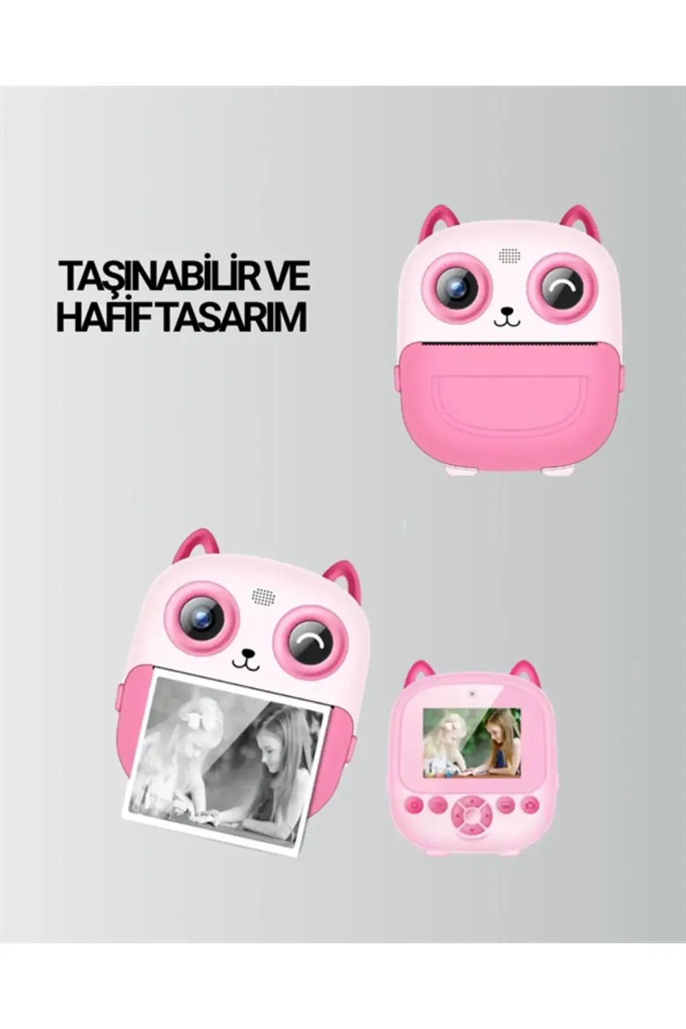 2.4” Ekranlı Mini Kamera – 1080p Kayıt + Mürekkepsiz Yazdırma