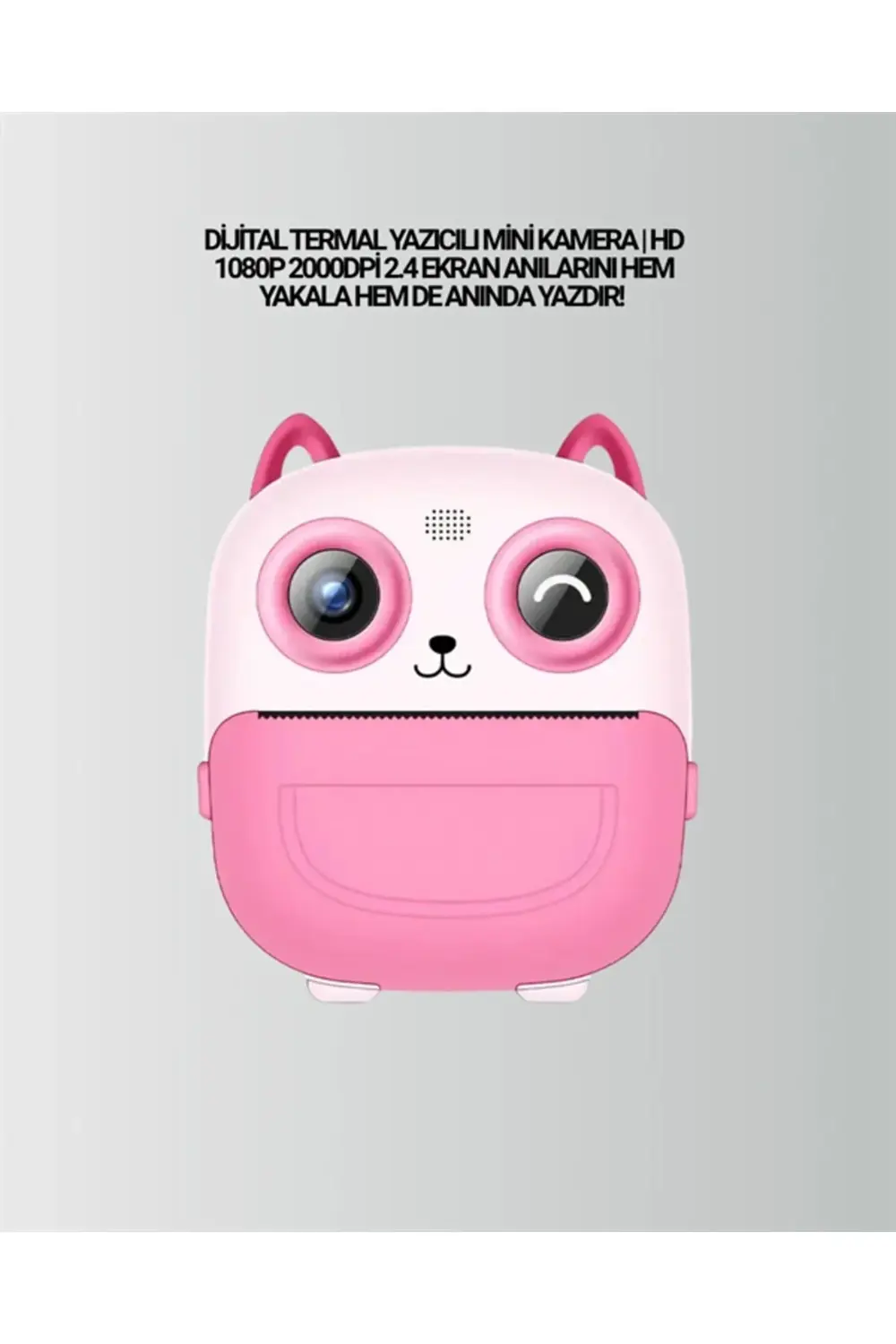 2.4” Ekranlı Mini Kamera – 1080p Kayıt + Mürekkepsiz Yazdırma