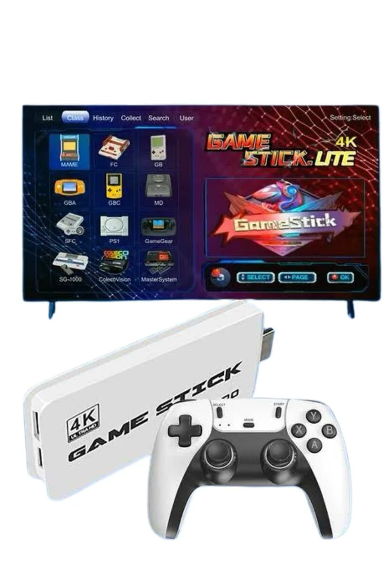 2.4 GHz Çift Konsol 4K Ultra HD Game Stick - Retro Oyun Deneyimi