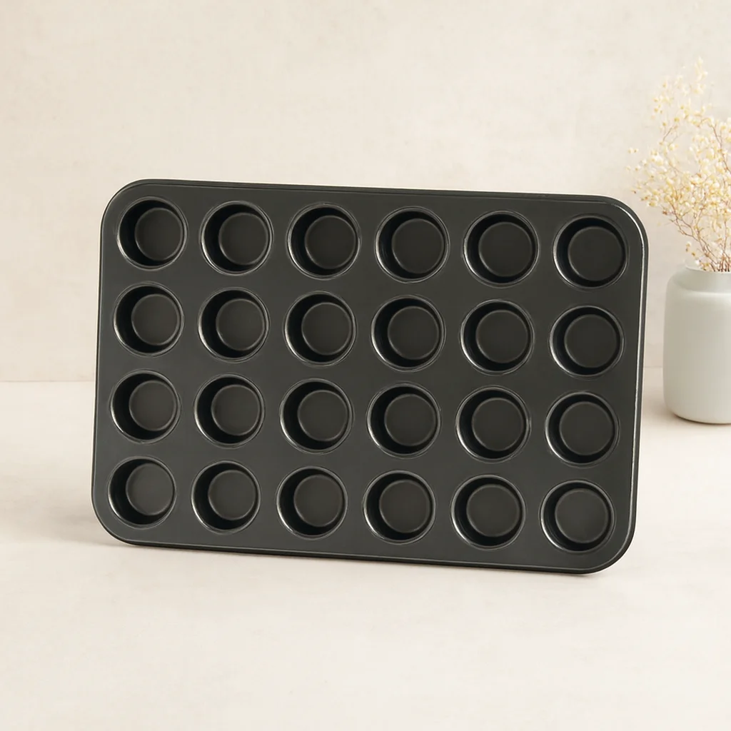 24 Gözlü Metal Muffin Kek Kalıbı Siyah Fiyatı, Yorumları ve Özellikleri
