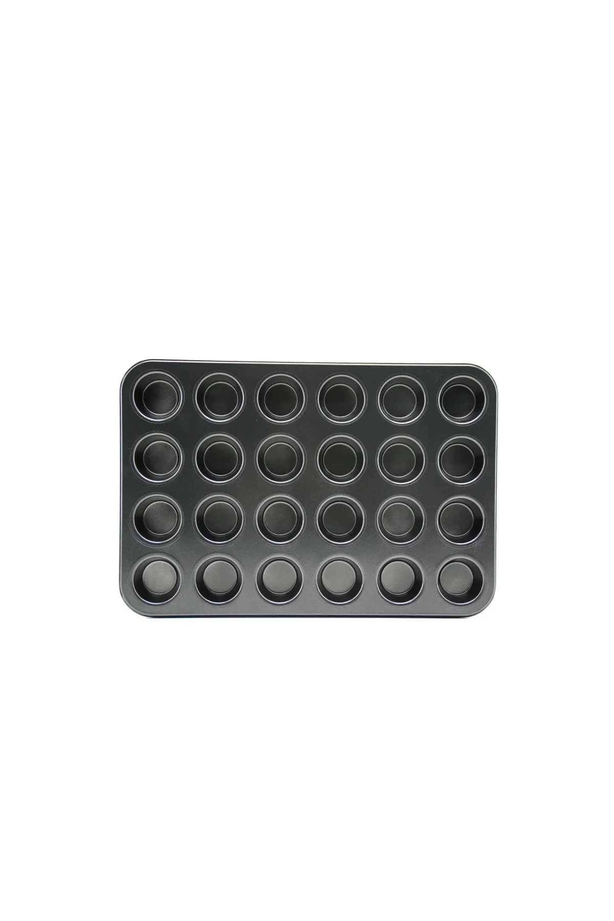 24 Gözlü Metal Muffin Kek Kalıbı Siyah 24 Gözlü Metal Muffin Kek Kalıbı Siyah