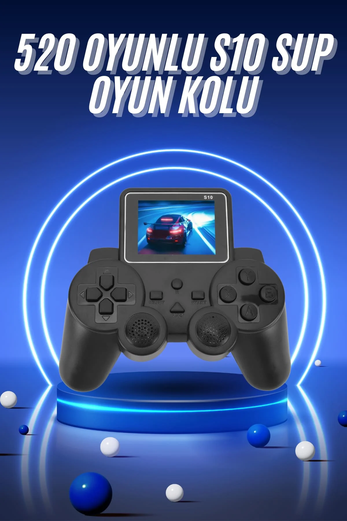 2.4 İnç Ekran 520 Oyunlu Retro Temalı Kablosuz Oyun Kolu El Atari