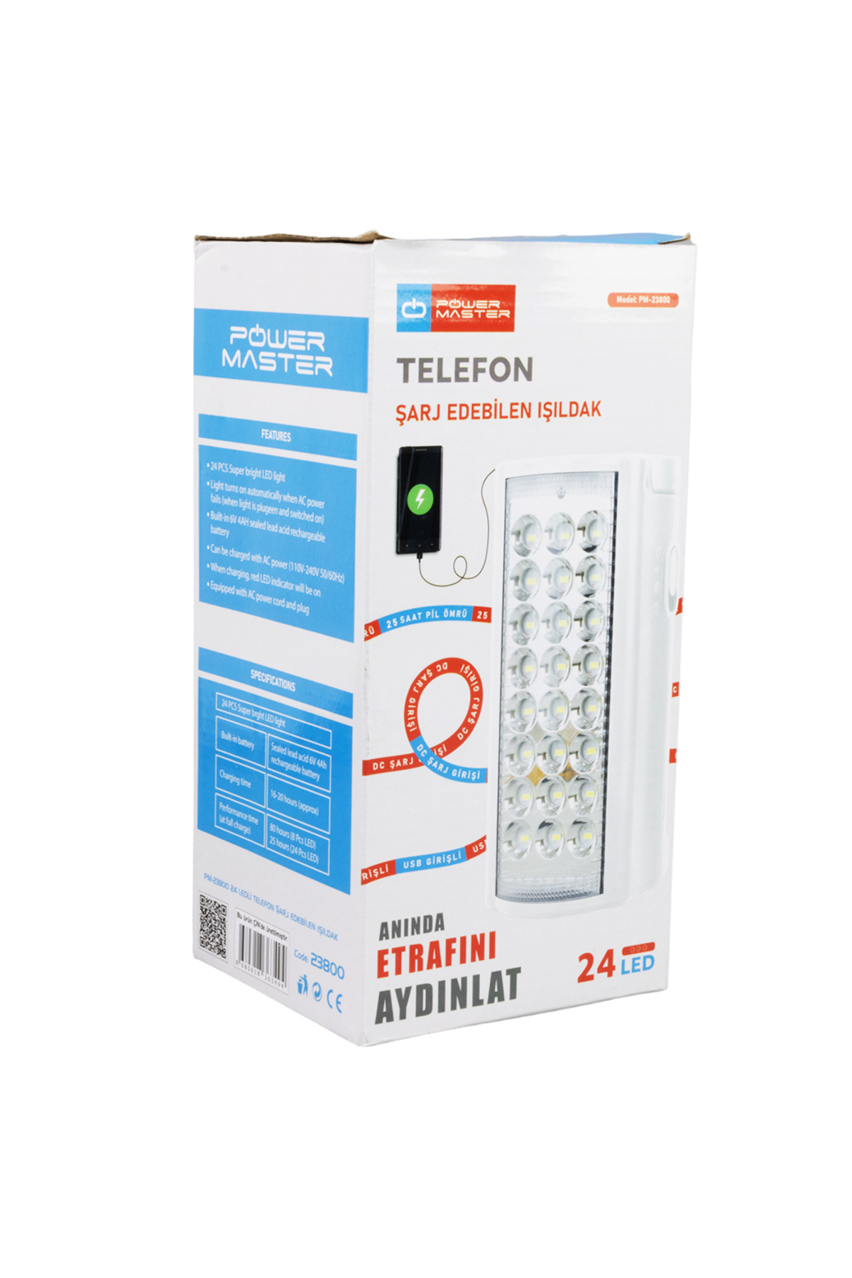 24 LEDLİ TELEFON ŞARJ EDEBİLEN IŞILDAK (4744)