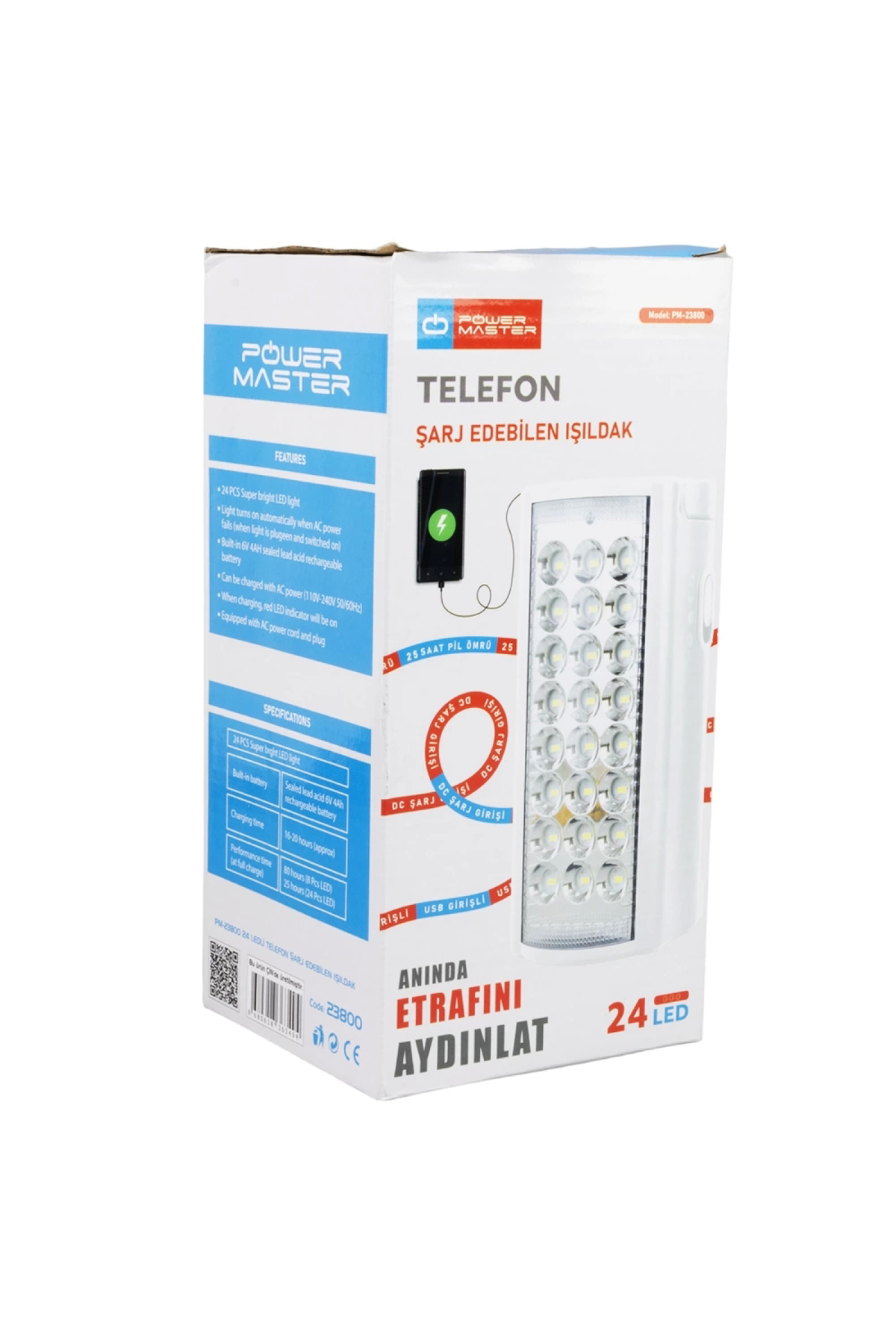 24 LEDLİ TELEFON ŞARJ EDEBİLEN IŞILDAK (4887)