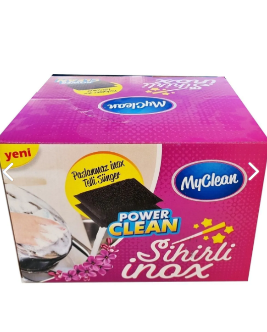 Estiko 24 Paket 2'Li (48 Tekli) Avantajli Kutu Myclean My Clean Sihirli İnox Paslanmaz Telli Sünger
