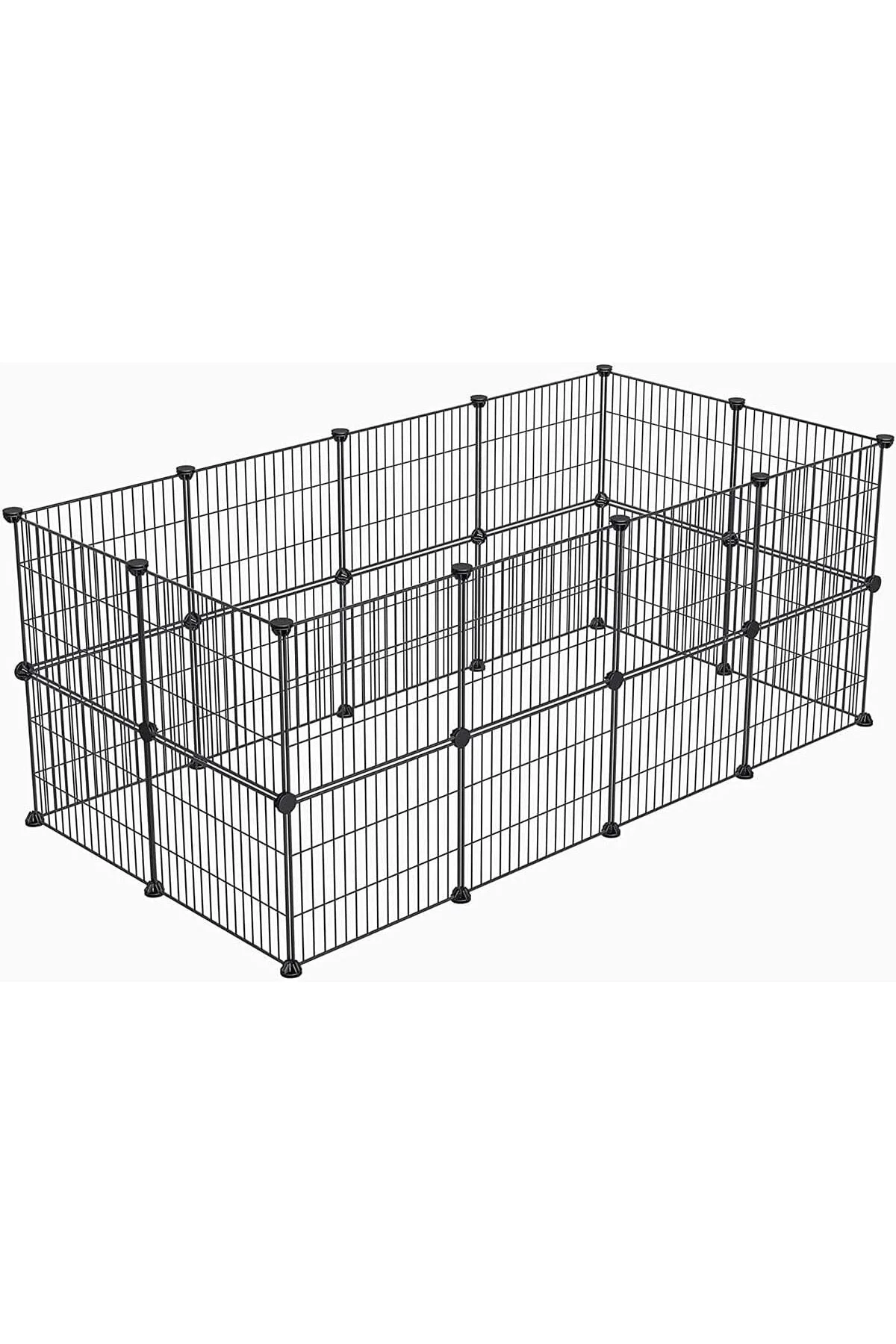24 Panel Küçük Hayvan Kedi Köpek Kuş Evi Kafesi Oyun Parkı Portat