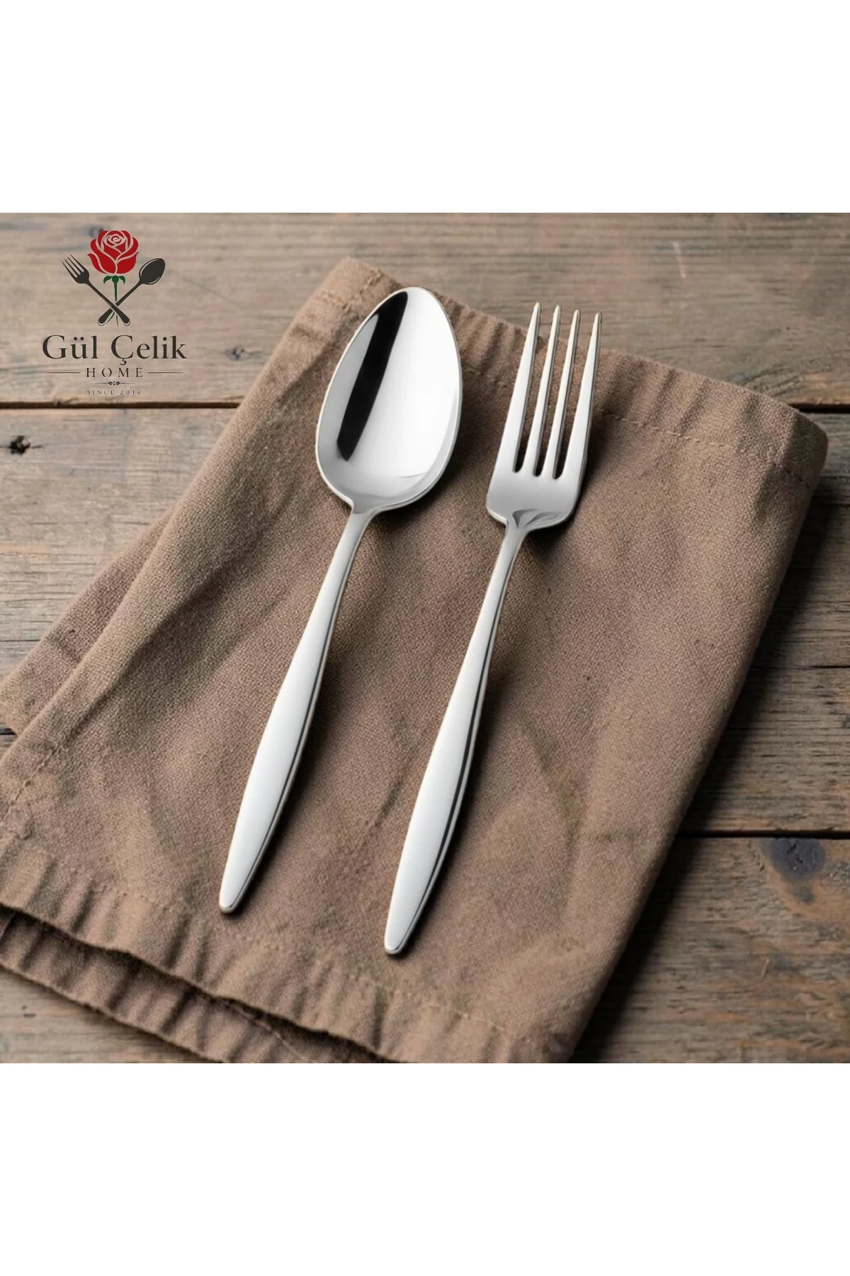 24 Parça 12 Kişilik Yemek Kaşığı 12 Kişilik Yemek Çatalı Sivri Mo