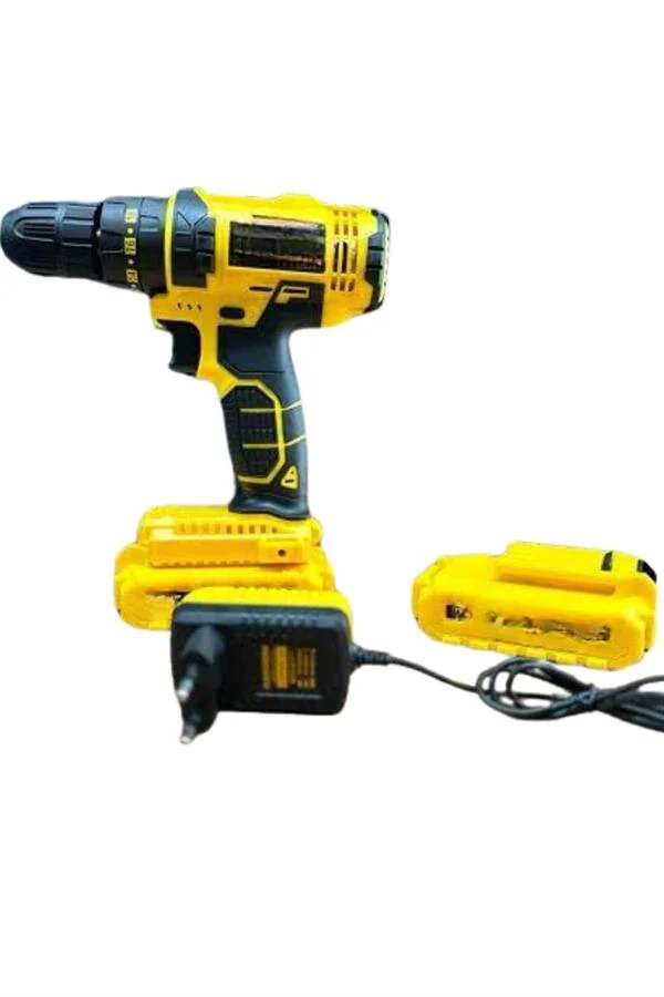 24 Parça Çift Bataryalı Darbeli Matkap Seti ve LED Işıklı Vidalama Aracı