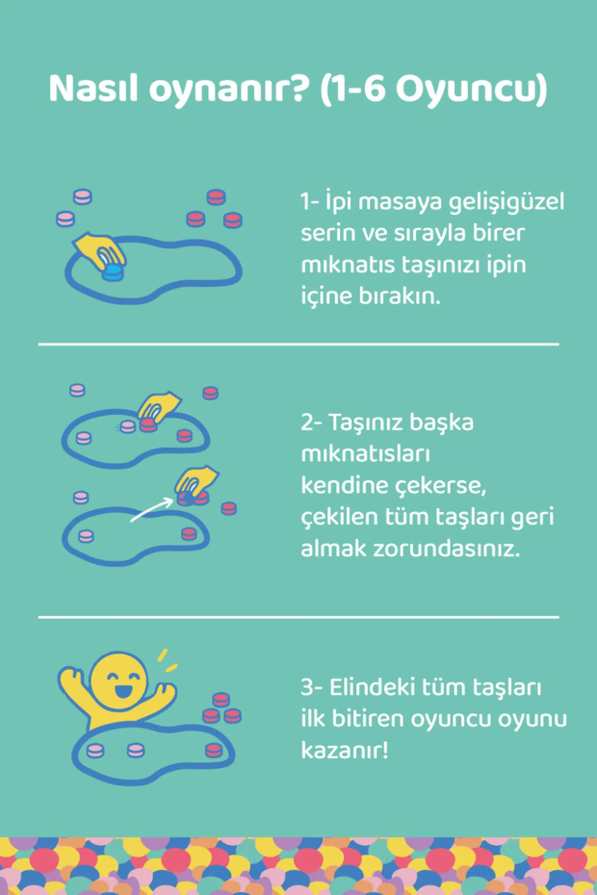 24 Parça Manyetik Taş Oyunu Aile ve Strateji Oyunu