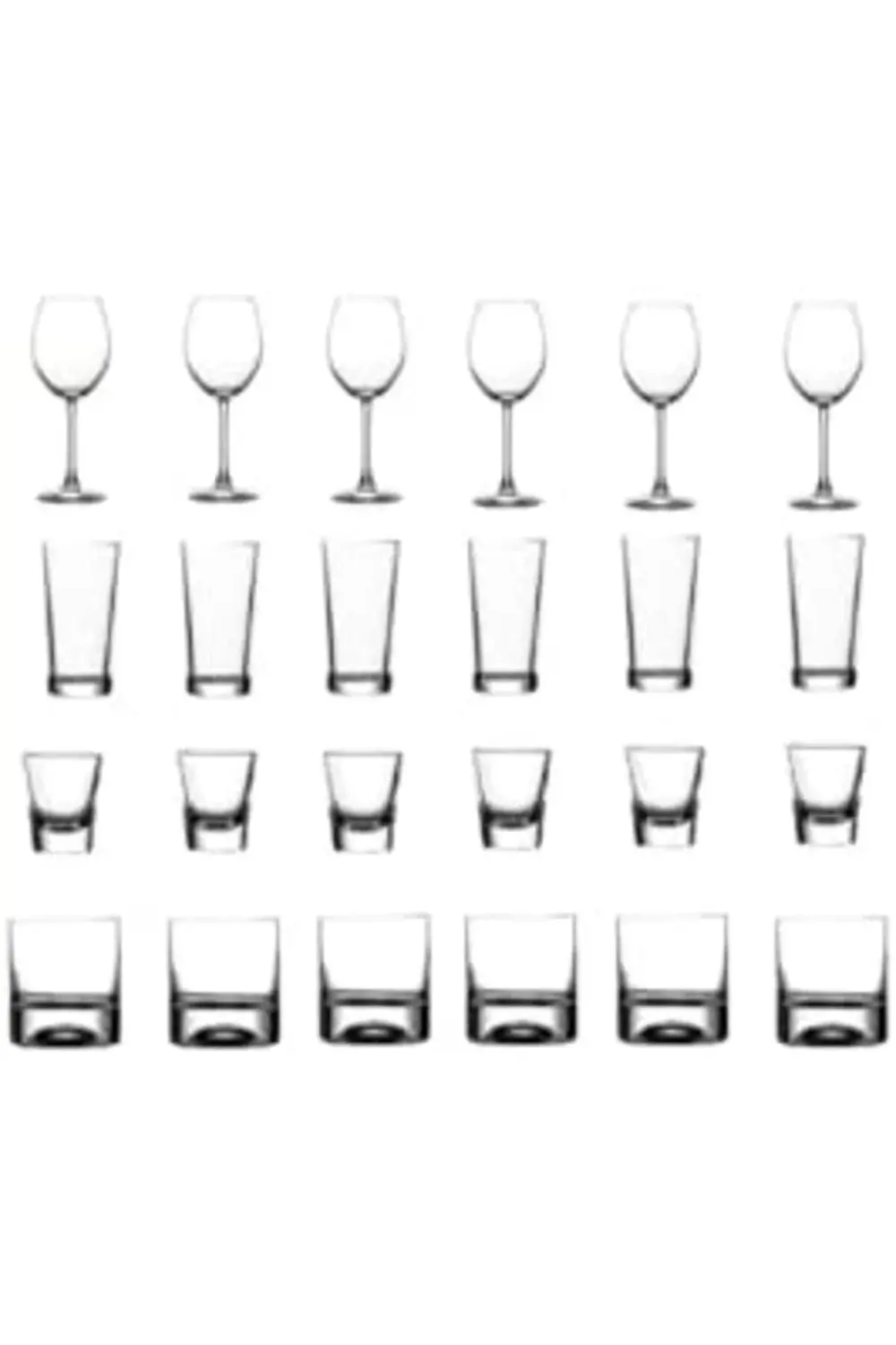 24 Parça Meşrubat Bardak Seti Şarap-rakı-shot-viski 8695413654124
