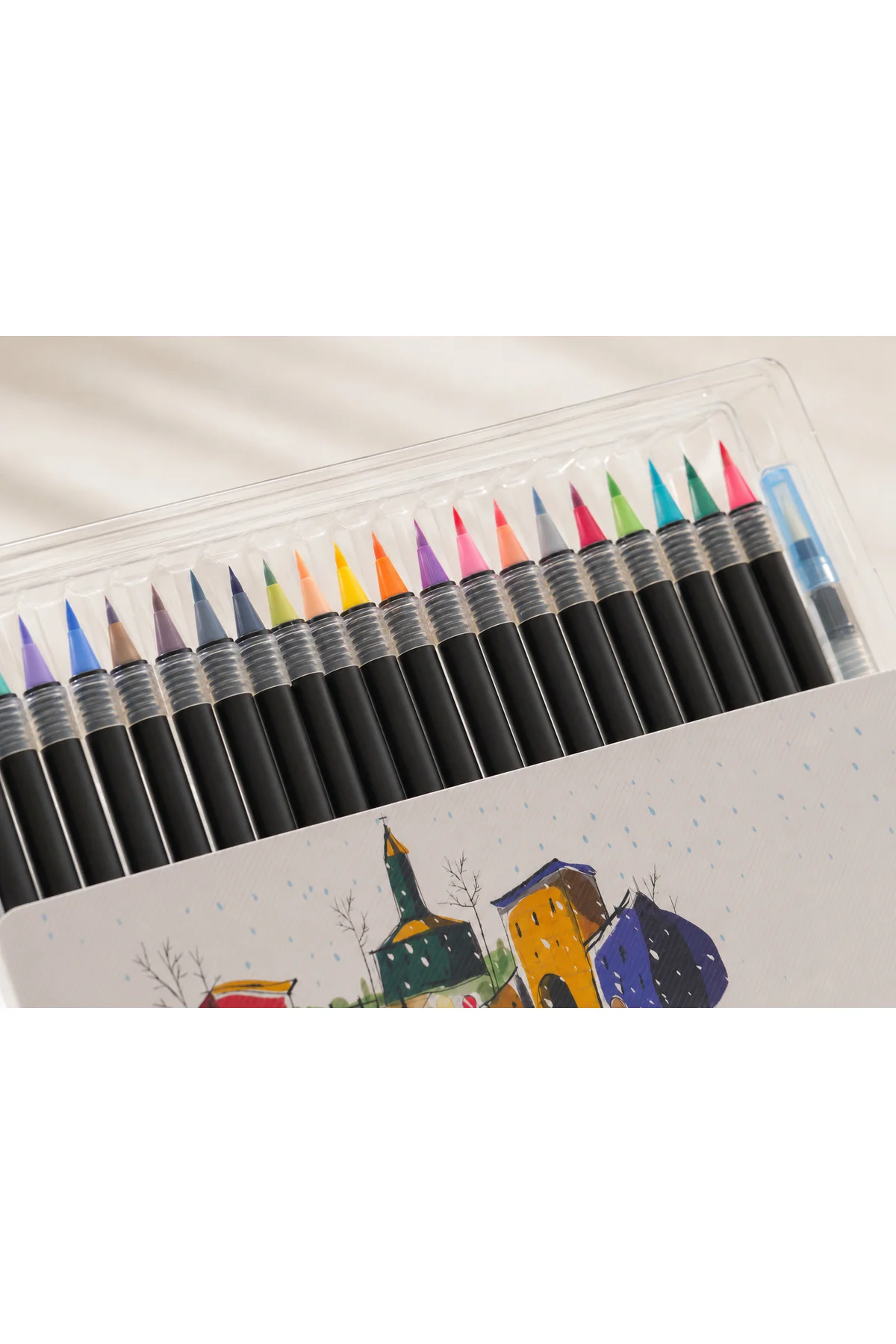 24 Renk Sulu Boya Fırça Kalemi Seti – Watercolor Brush Pens, Su Hazneli Fırça Kalemli 24 Renk Sulu Boya Fırça Kalemi Seti – Watercolor Brush Pens, Su Hazneli Fırça Kalemli