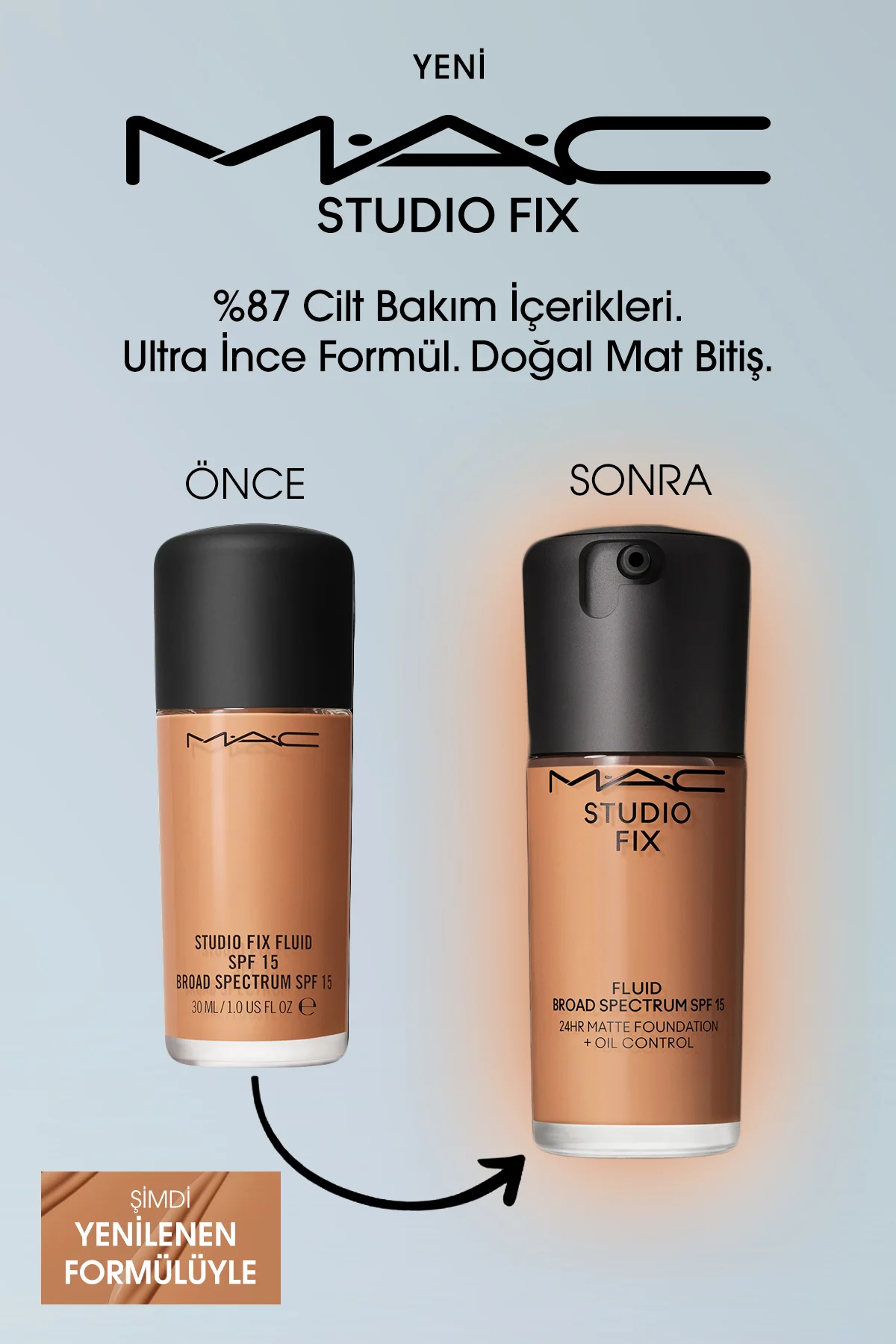 24 Saate Kadar Kalıcı Mat Fondöten - Studio Fix Fluid Spf15 - Ren