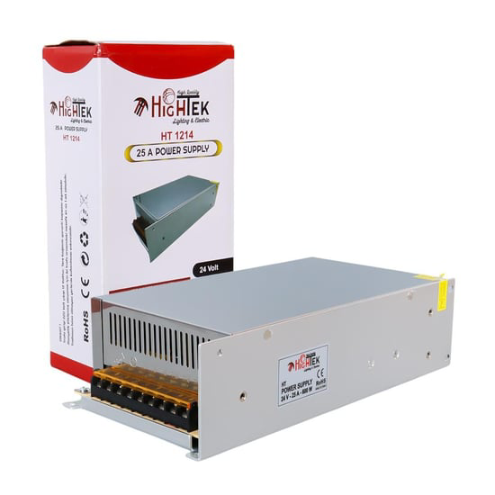 24 Volt - 25 Amper - 600 Watt Metal Kasa Adaptör 24 Volt - 25 Amper - 600 Watt Metal Kasa Adaptör