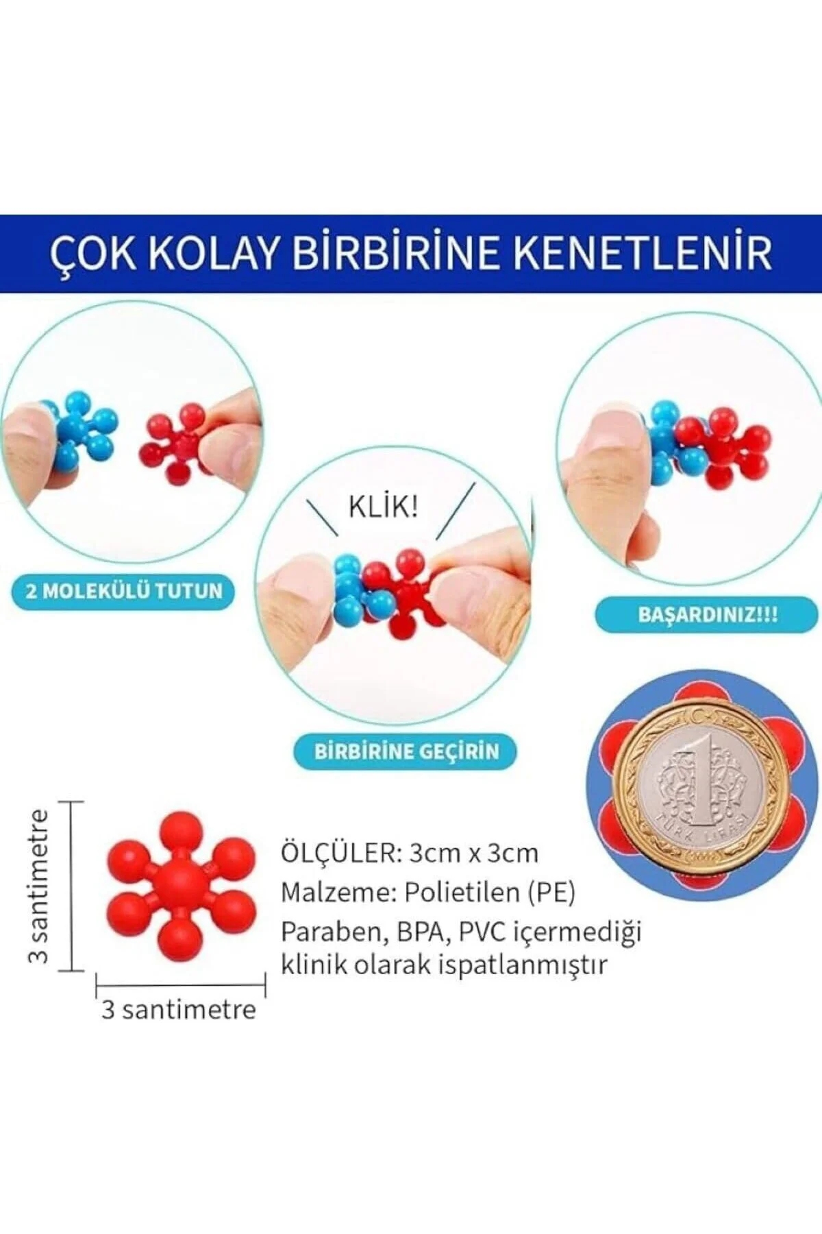 240 Adet 5 Renk Molekül İnşaa Seti Yaratıcı Oyuncak Kar Tanesi Yapı Taşları (Yeni Versiyon)