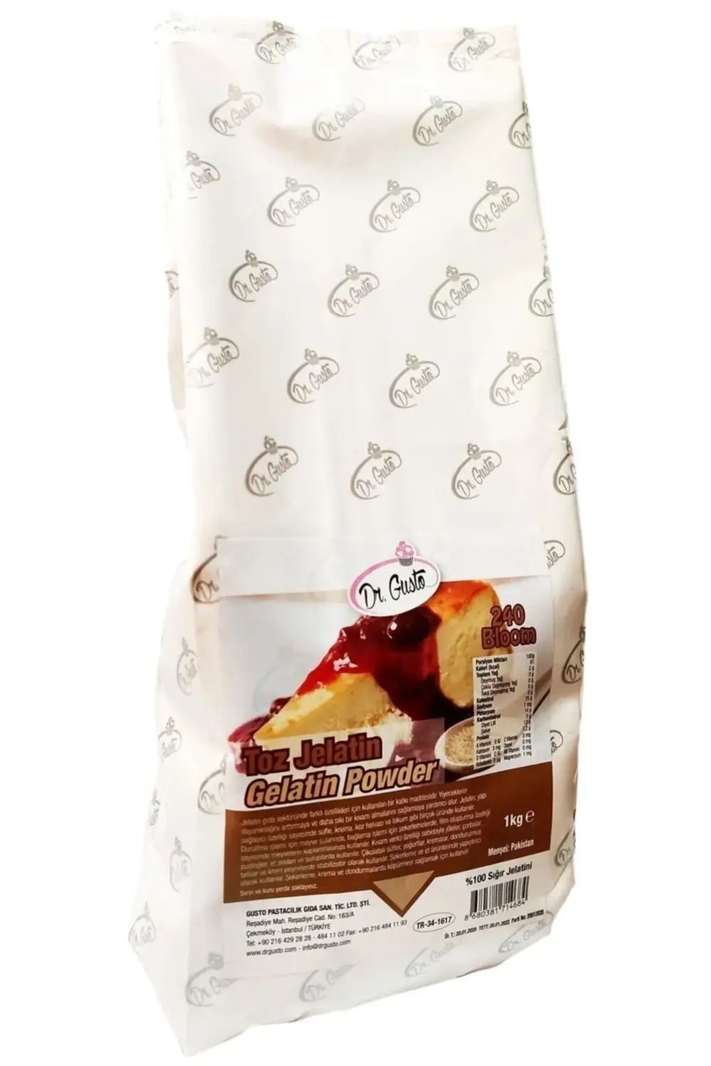 240 Bloom Yenilebilir Toz Jelatin (sığır Jelatini) 1 Kg