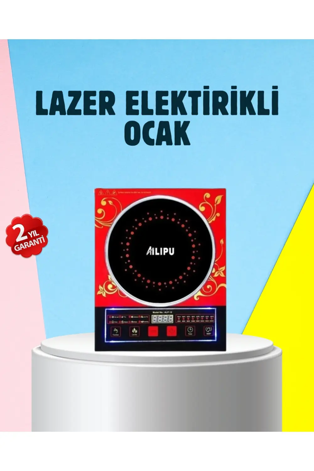 2400 Watt Akıllı İndüksiyon Ocak Dokunmatik Kontrol Isı Ayarlı