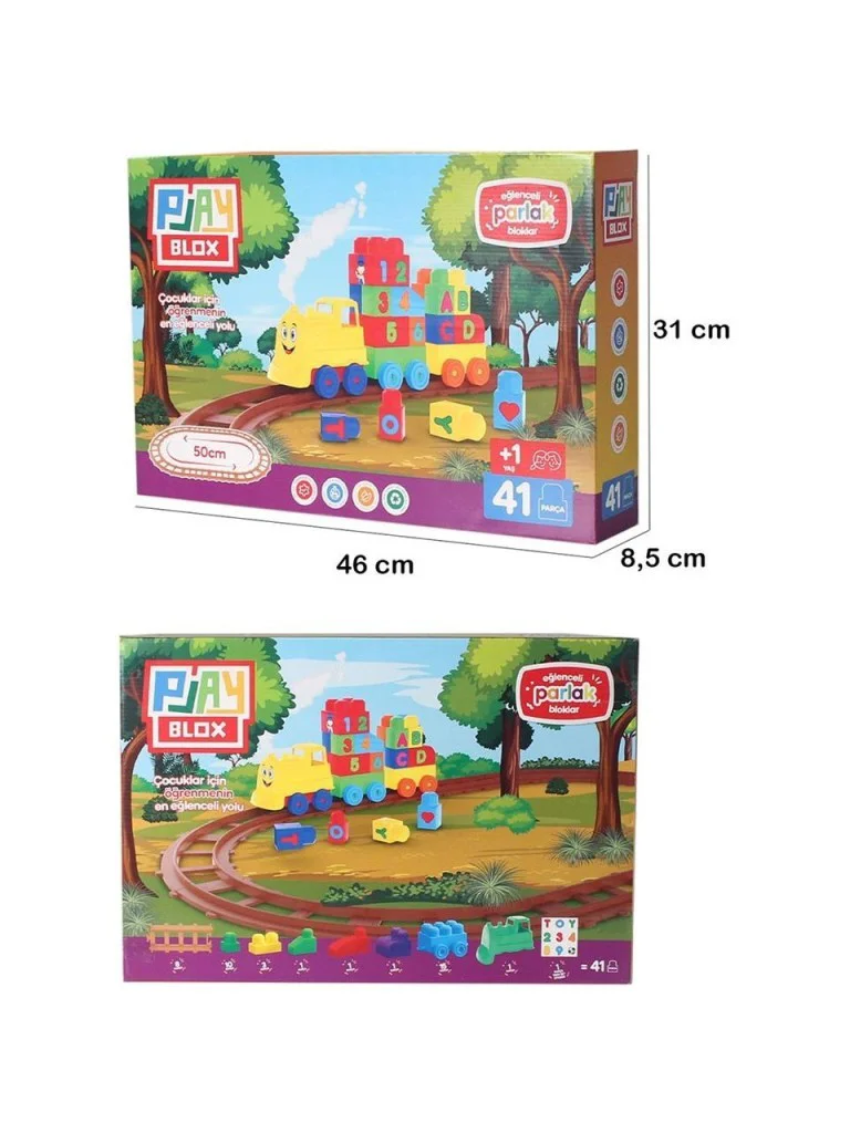 2403 - PLAYBOX 41 PARÇA LEGO TREN SETİ - 1 ADET
