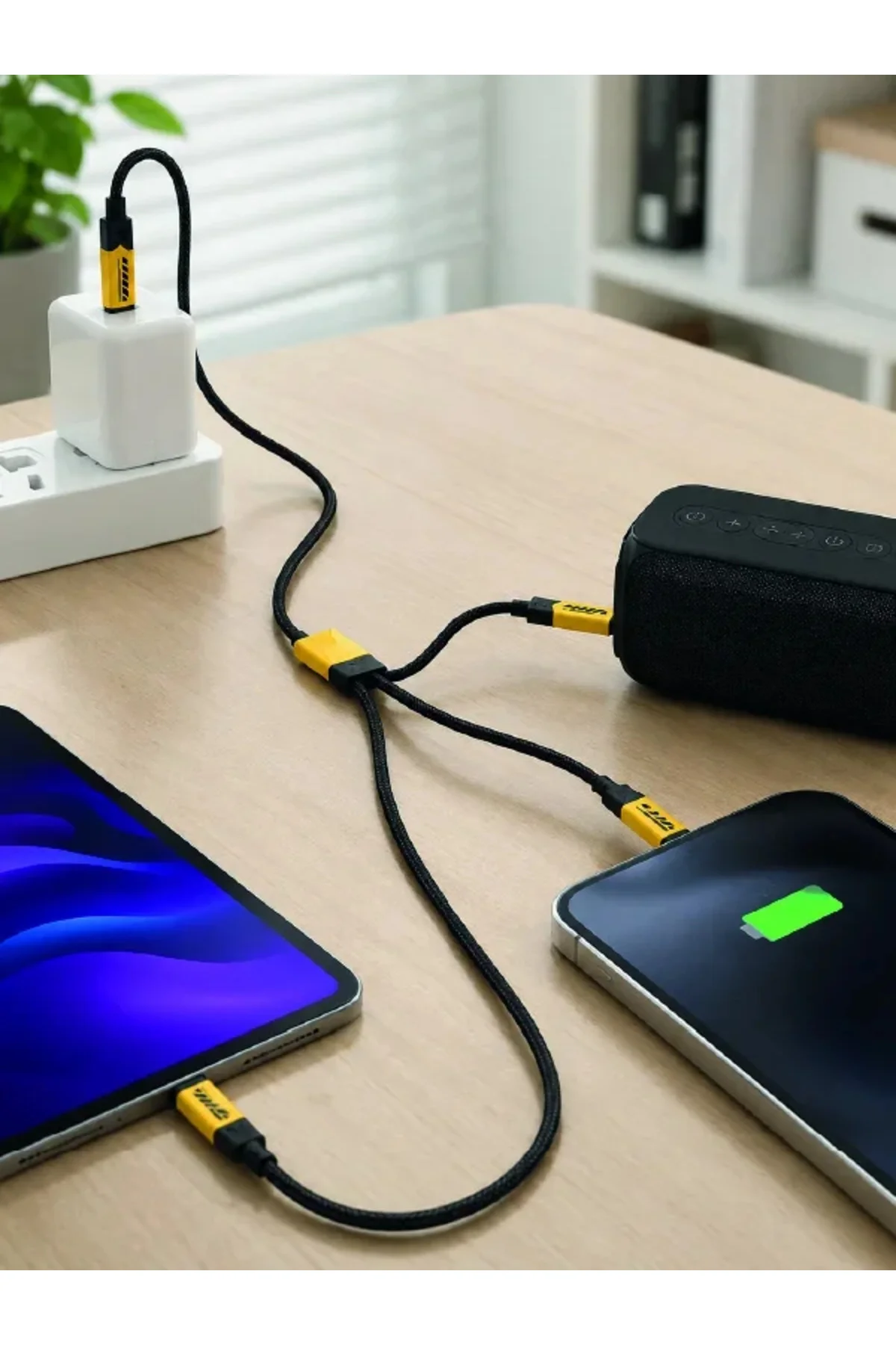 240W Çoklu Şarj Kablosu Type-C Lightning Micro USB Örgü Kablo 240W Çoklu Şarj Kablosu Type-C Lightning Micro USB Örgü Kablo