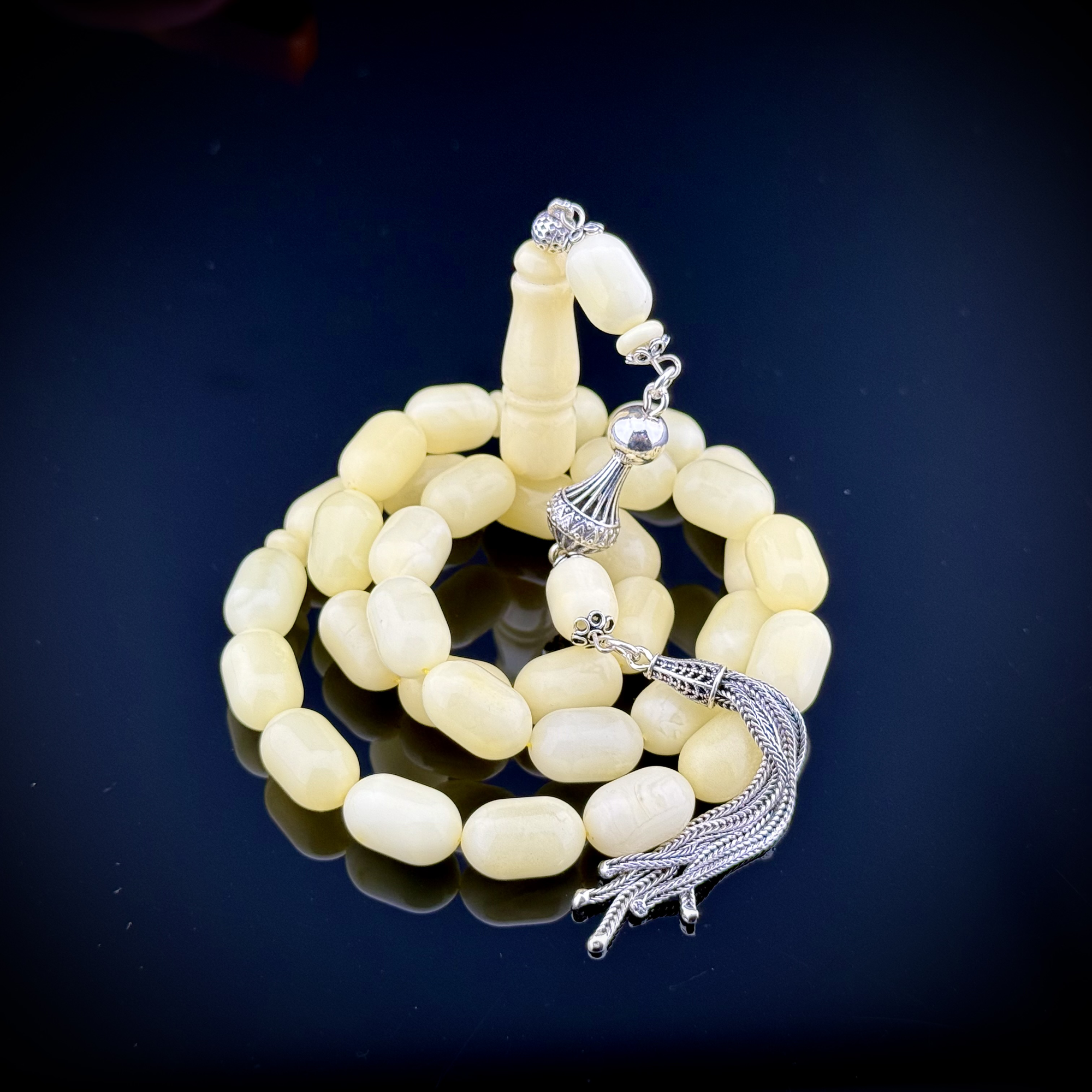 Muri Tesbih 24,2 Gr Rus Kaliningrad Damla 6,5 Gr 925 Ayar Gümüş Püskül Kapsül Muri Tesbih 24,2 Gr Rus Kaliningrad Damla 6,5 Gr 925 Ayar Gümüş Püskül Kapsül