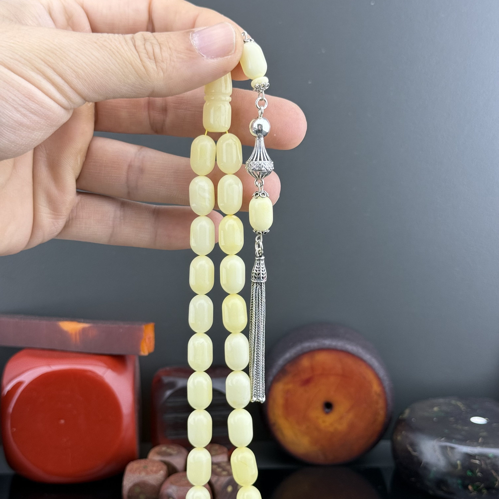 Muri Tesbih 24,2 Gr Rus Kaliningrad Damla 6,5 Gr 925 Ayar Gümüş Püskül Kapsül Muri Tesbih 24,2 Gr Rus Kaliningrad Damla 6,5 Gr 925 Ayar Gümüş Püskül Kapsül