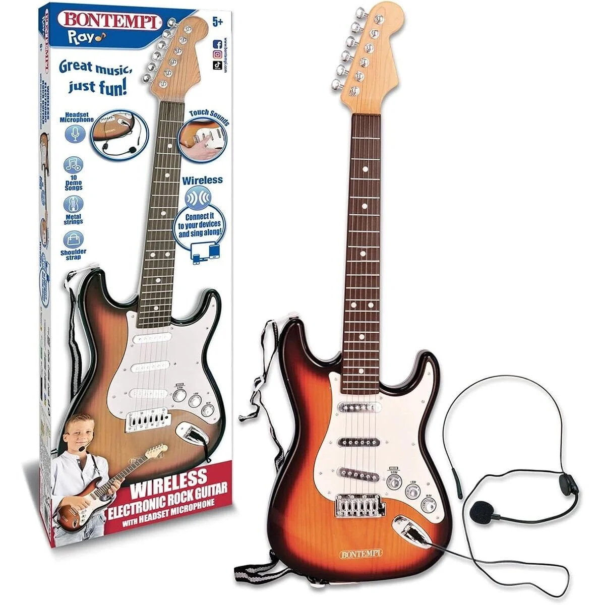 24234 SUN-BNT-GİTAR WIRELESS ELEKTRONİK ROCK METAL TELLİ TUŞLU BO