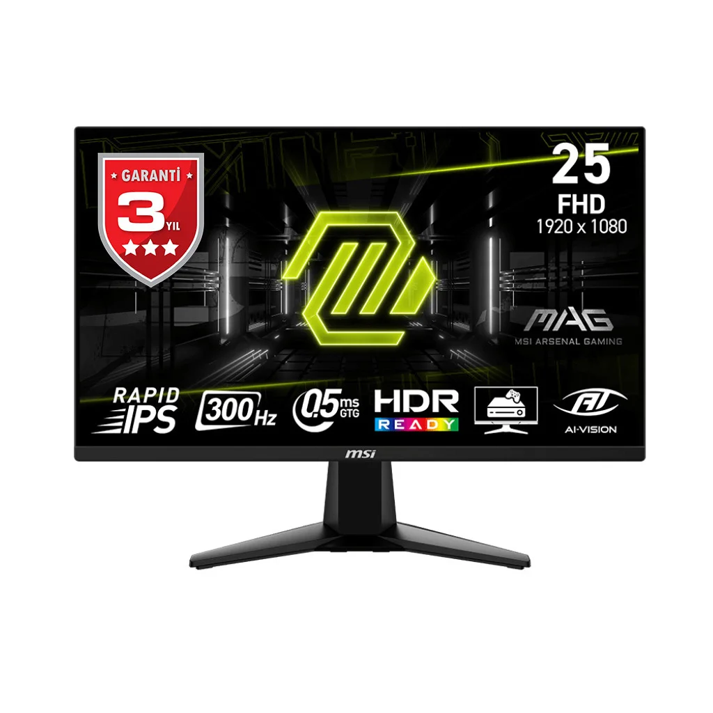 24.5" MAG 255XF 0.5ms 300Hz 1920x1080 IPS HDMI DP Flat Gaming Monitör