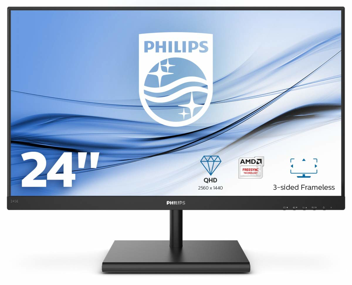 Philips 245E1s/00-23.8" İps Quad Hd Vga Hdmi Dp