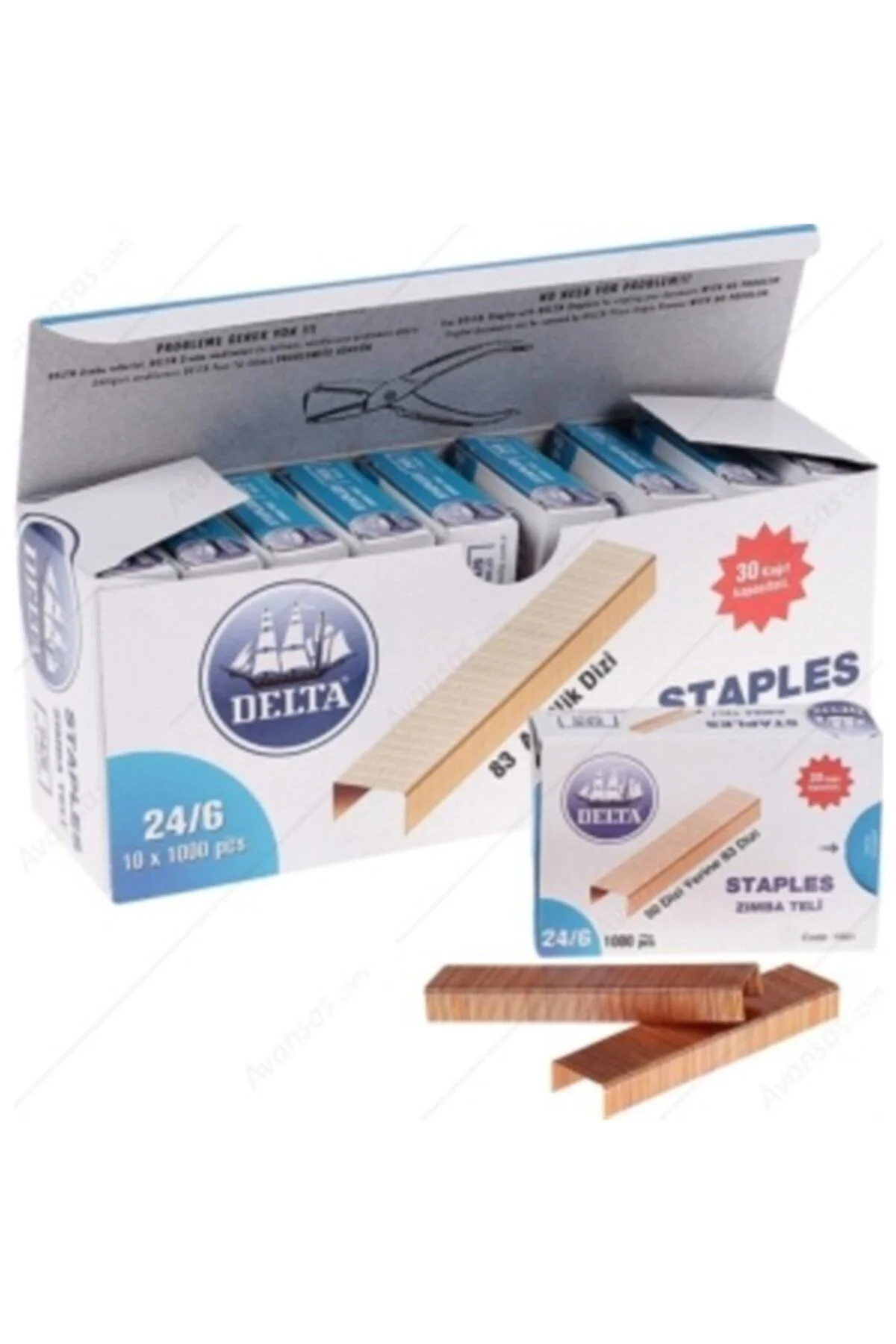 24/6 Zımba Teli 10lu Paket Sarı 10x1000