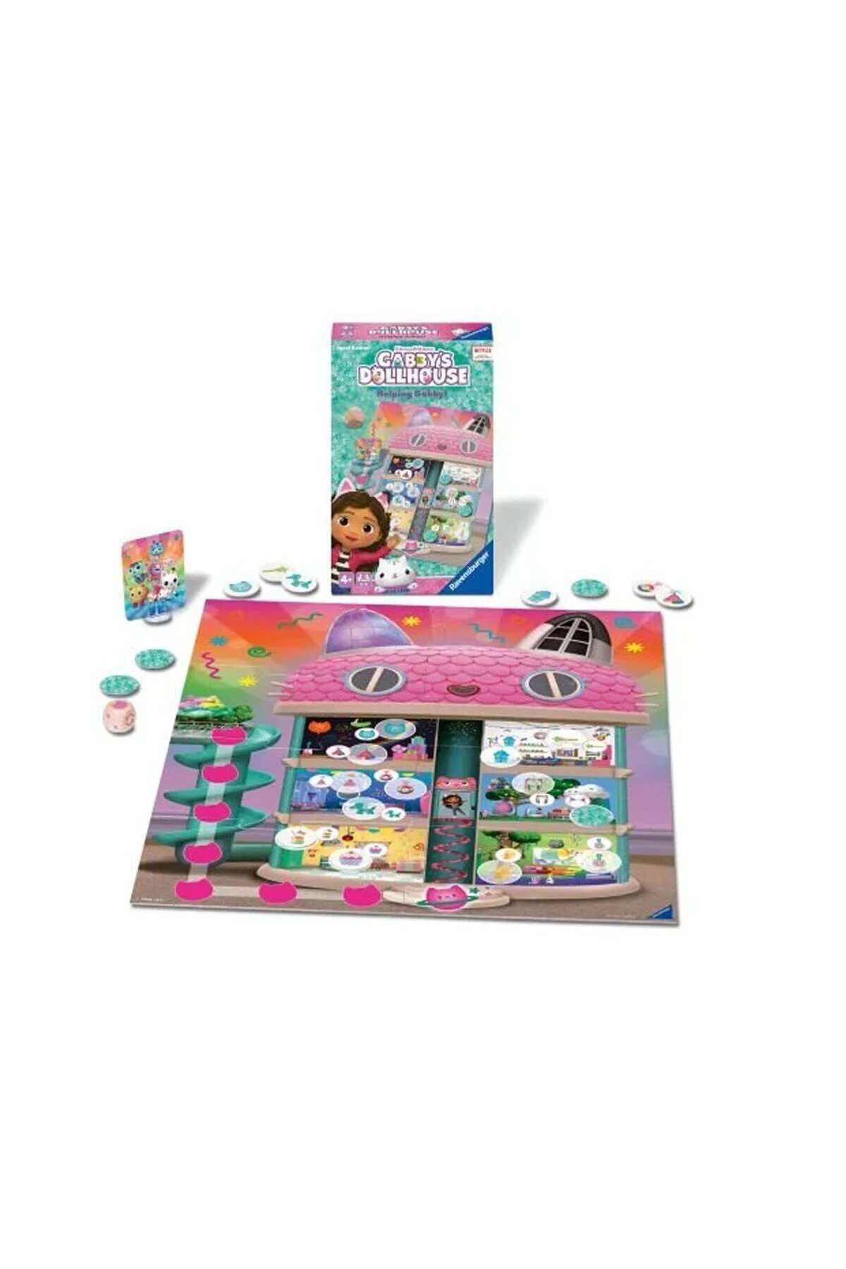 248100 Ravensburger- Gabbys Dollhouse- Seyahat Boy Kutu Oyunu