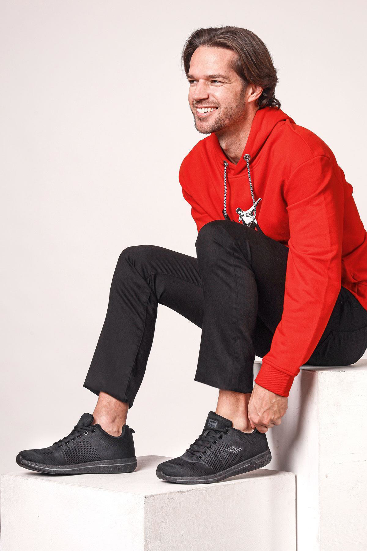 Jump 24938 Siyah Erkek Yürüyüş Koşu Spor Ayakkabı